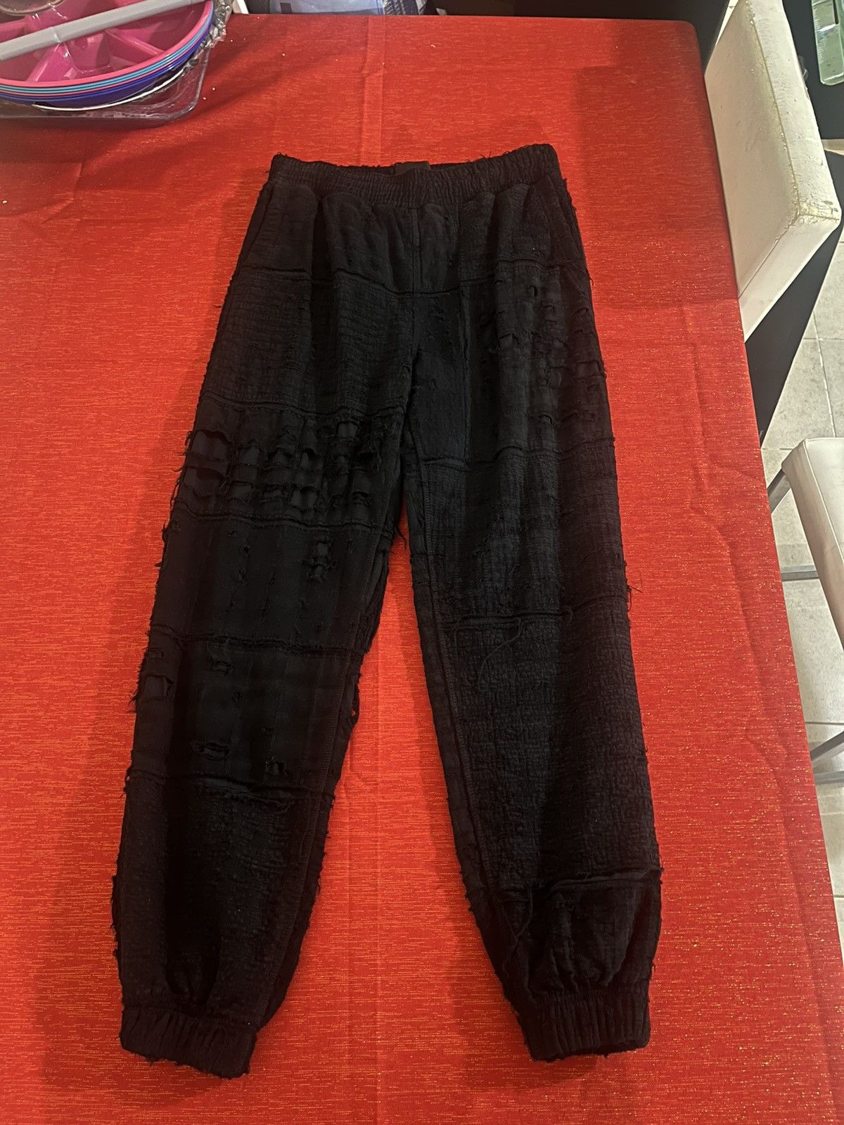 Givenchy Givenchy Faded Black Cotton Distressed Trousers Sz L Size US 34 / EU 50 - 18 Thumbnail