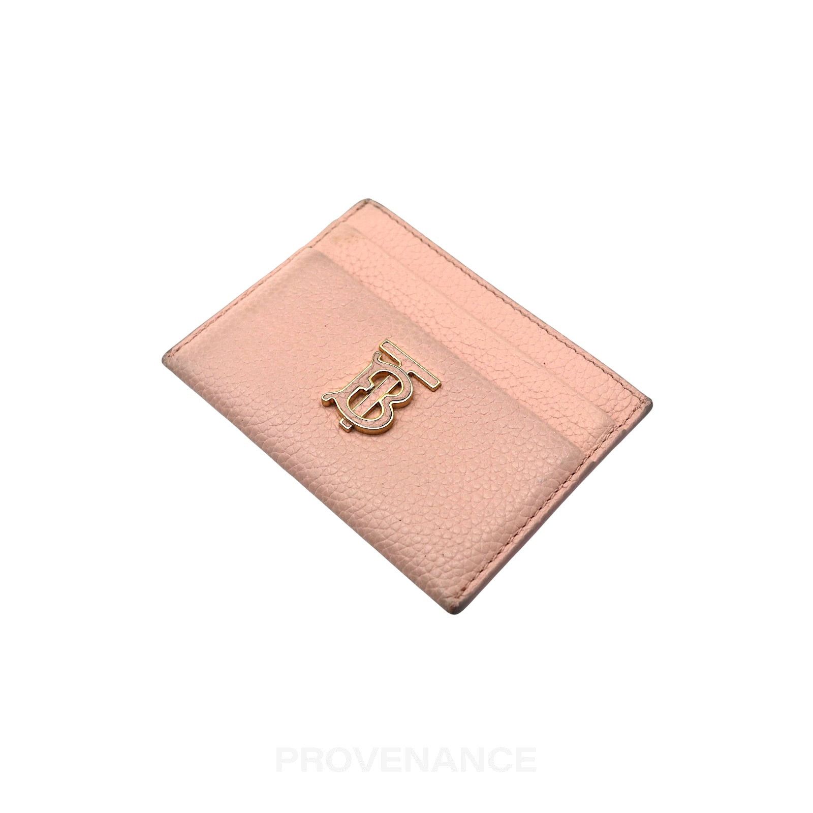 Burberry 🔴 Burberry Card Holder Wallet -TB Monogram Pink Leather Size ONE SIZE - 3 Thumbnail