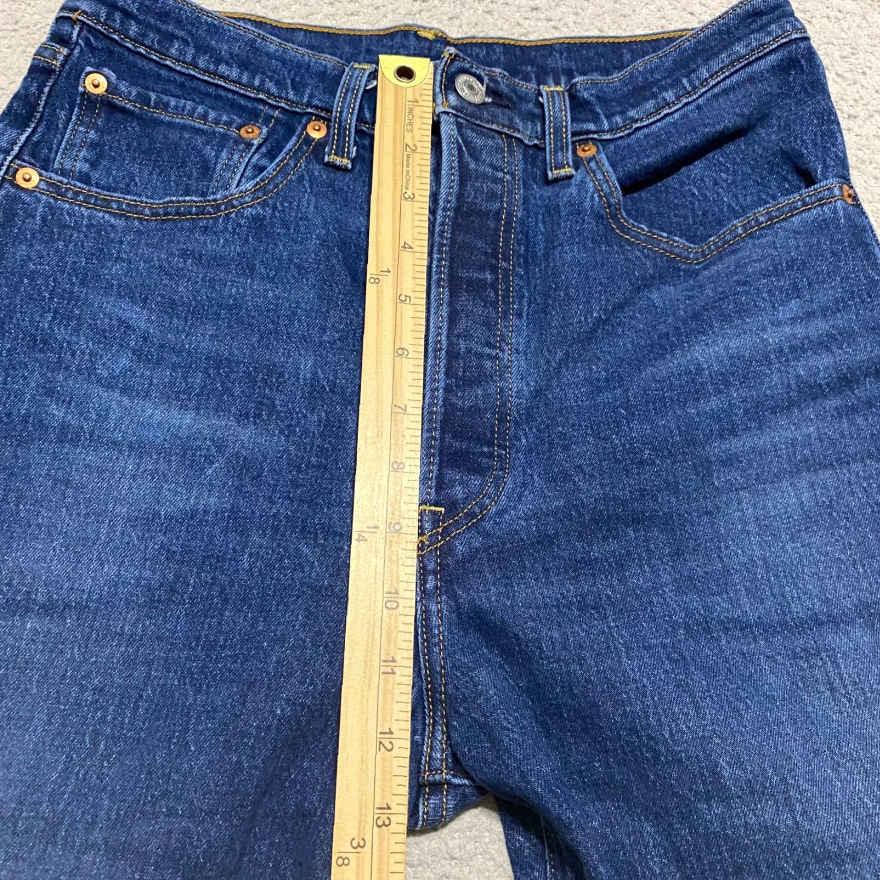 Levi's Levi's Jeans Mens 30x29 Blue Denim Medium Wash Relaxed Straight Button Fly Regular Mens Size US 30 / EU 46 - 7 Thumbnail