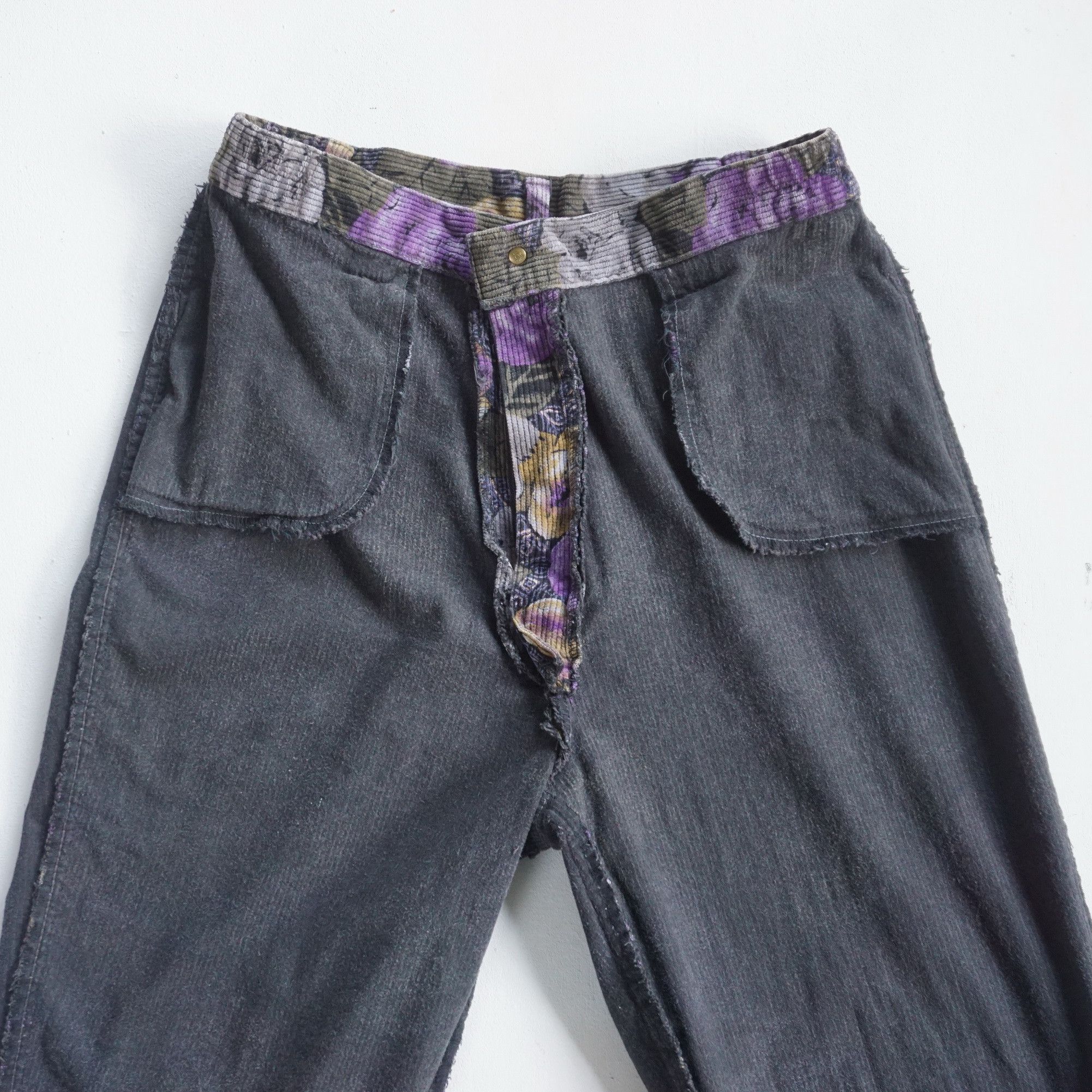 Japanese Brand JUSTY RAYRA Full Printed Floral Corduroy Size 26" / US 2 / IT 38 - 9 Thumbnail