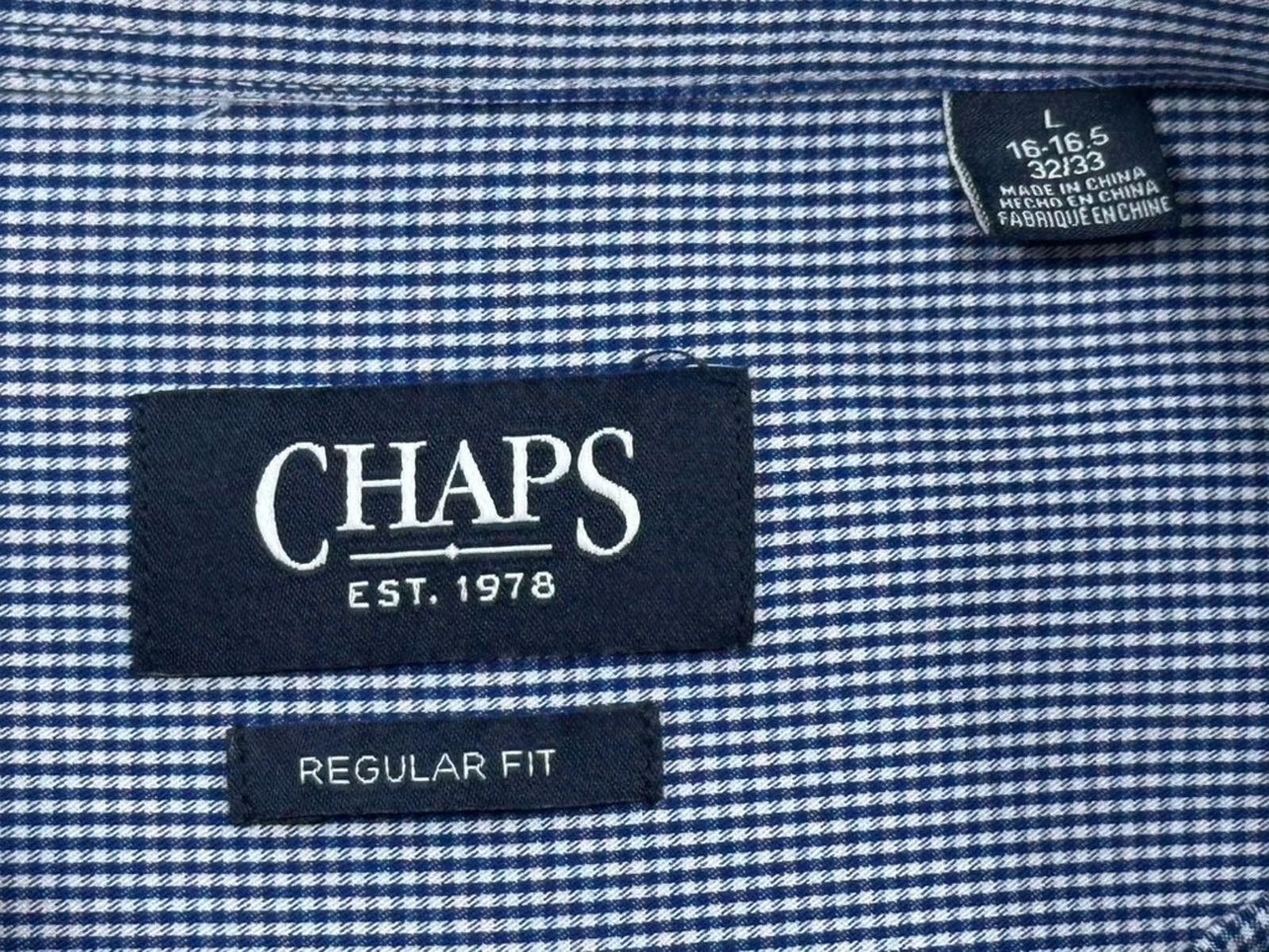 Chaps Ralph Lauren Chaps 100% Cotton Oxford Button Up Blue Men's L Size US L / EU 52-54 / 3 - 3 Thumbnail