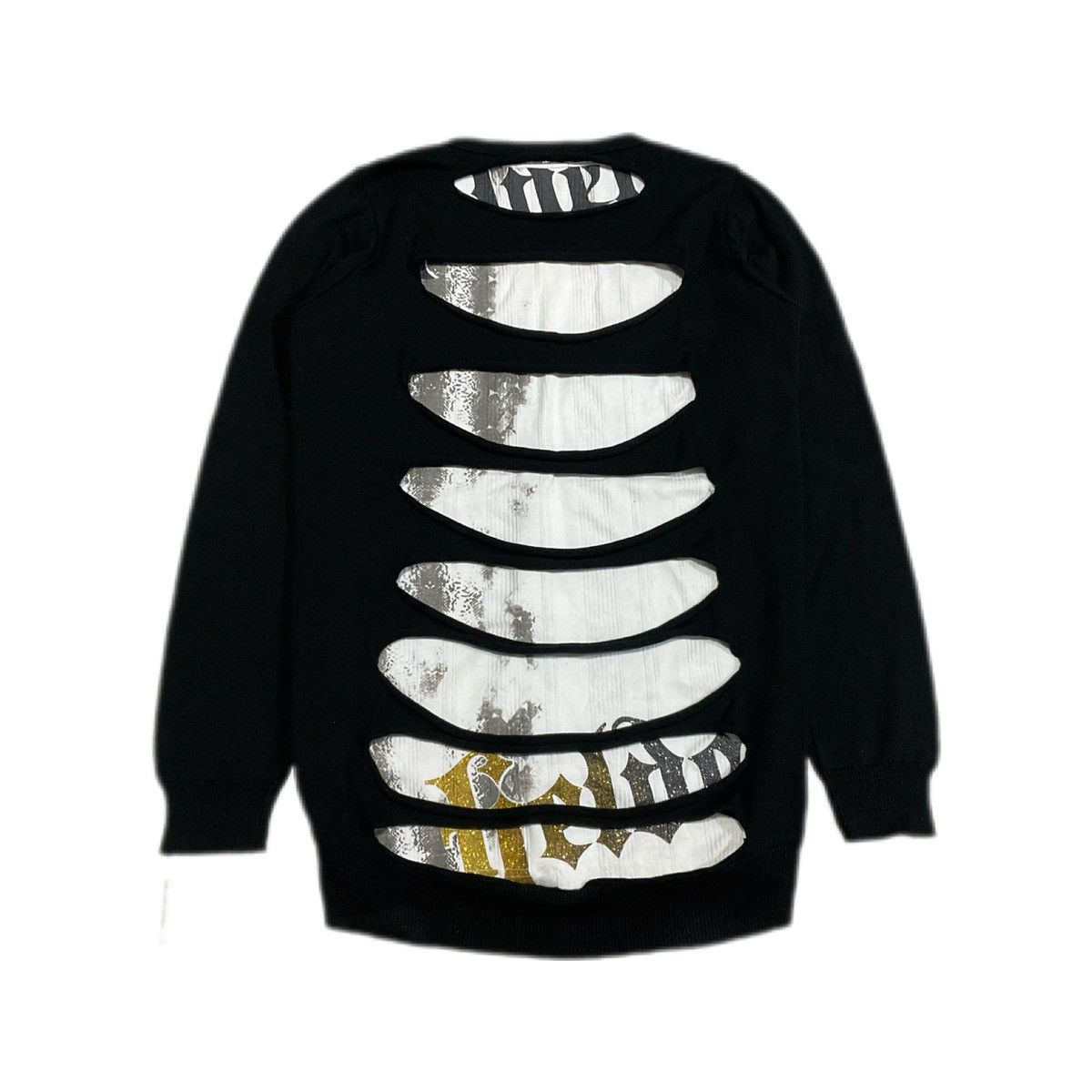 Hysteric Glamour × If Six Was Nine × Seditionaries 🔥Sick Y2K Lip Service Slash Ripped Cardigan Size US M / EU 48-50 / 2 - 9 Thumbnail