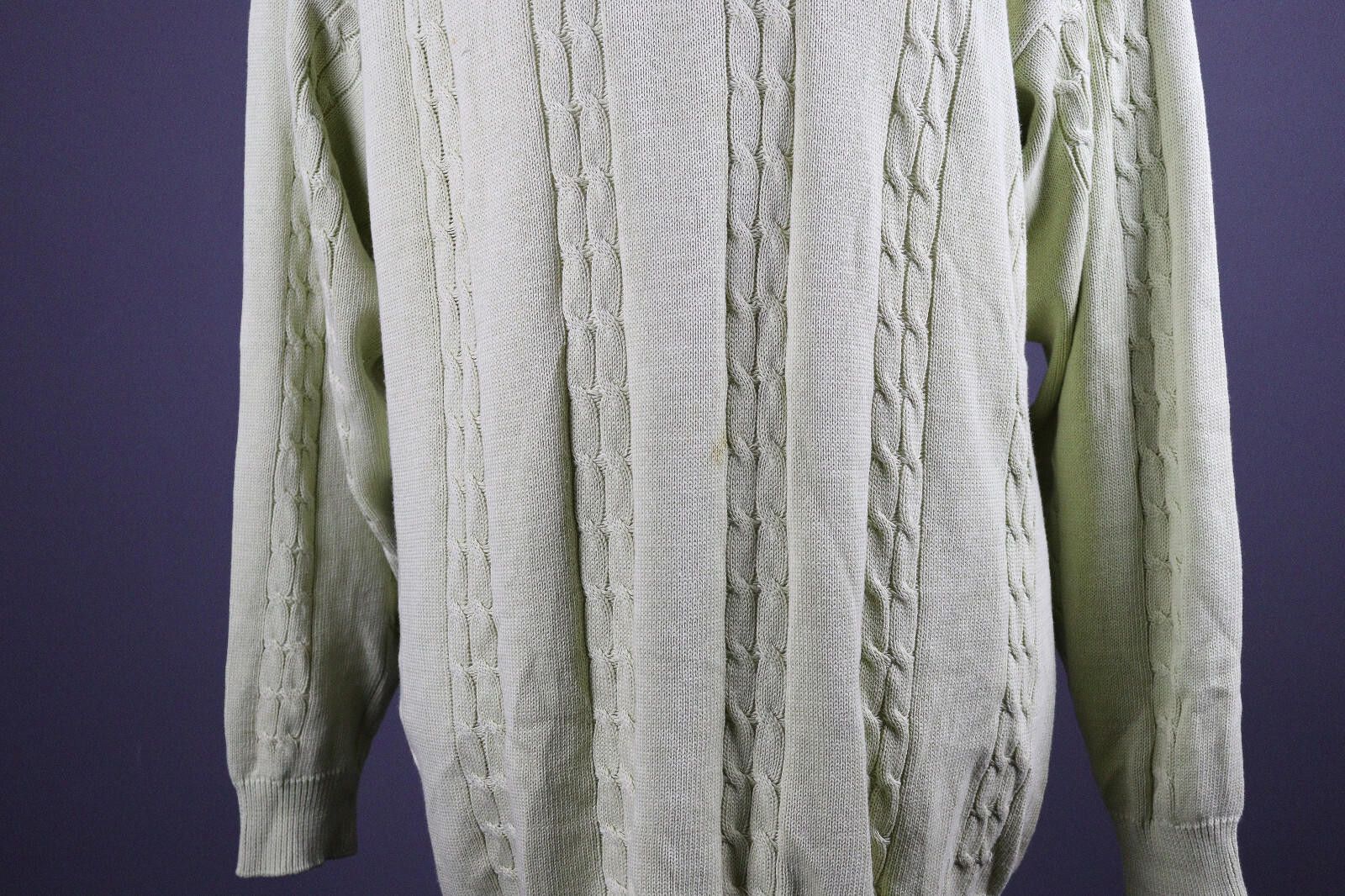 Lacoste Lacoste Vintage Yellow Men Cable Knit Sweater Size 5 / L Size US L / EU 52-54 / 3 - 3 Thumbnail