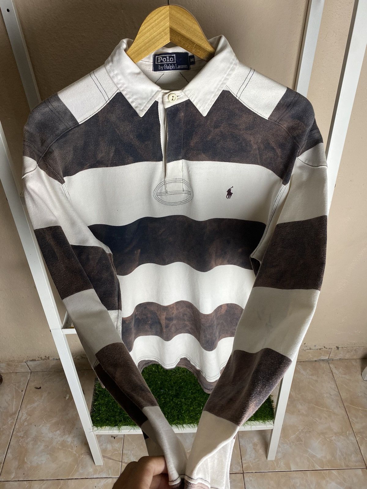 Polo Ralph Lauren Vintage Polo Ralph Lauren Stripe Nice Faded Size US M / EU 48-50 / 2 - 7 Thumbnail