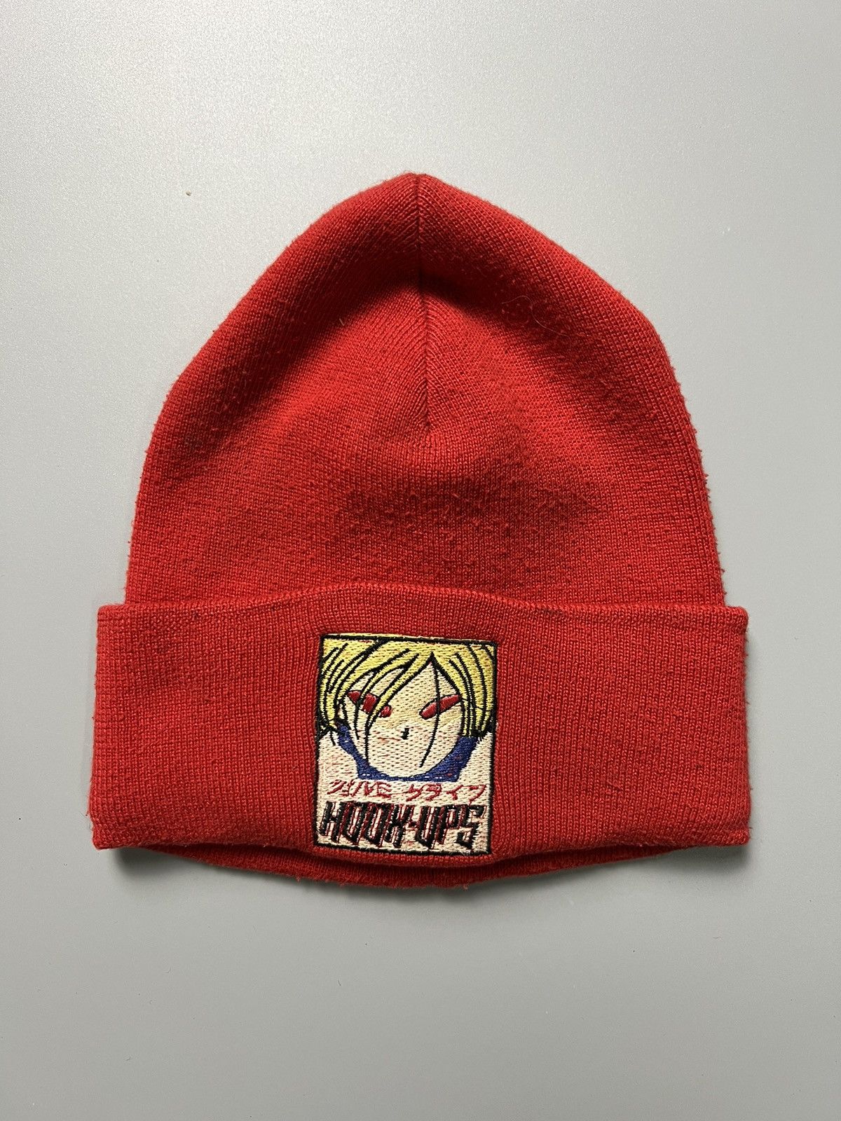 Hook-Ups × Vintage Vintage 1990s Hookups Skateboard 'RedEye' Beanie Size ONE SIZE - 1 Thumbnail