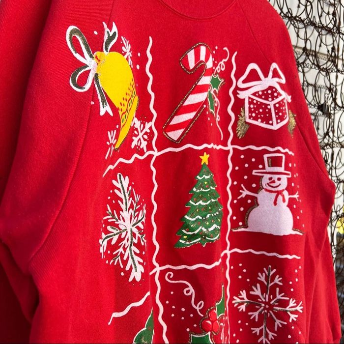 Vintage Vintage 90s Ugly Christmas tic tac toe sweatshirt