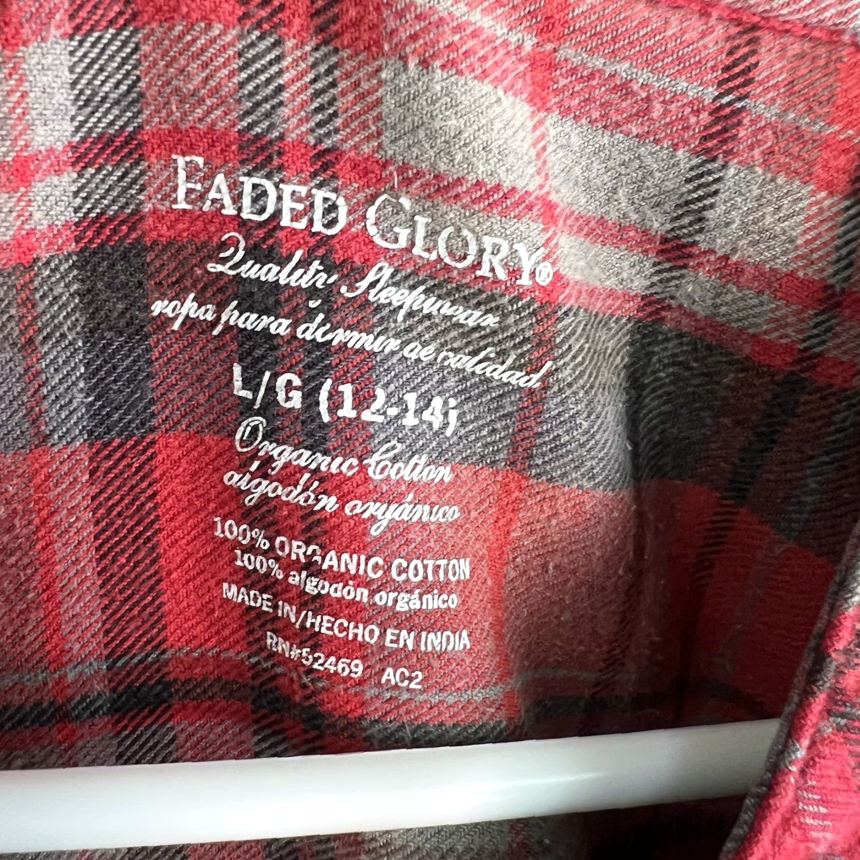 Faded Glory Go Bucks Go Hand Bleached Flannel Up-Cycled Adult SZ L Festival Grunge Boho Size L / US 10 / IT 46 - 6 Thumbnail