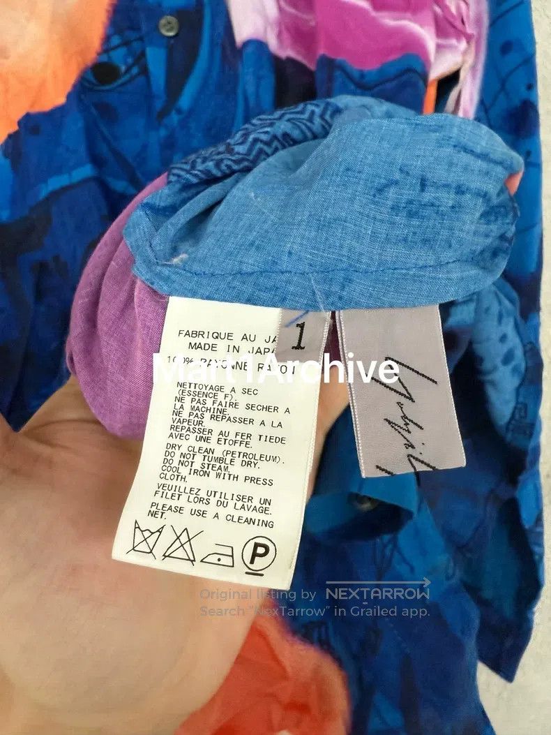 Yohji Yamamoto YOHJI YAMAMOTO Double-layer faux two-piece floral shirt Size US S / EU 44-46 / 1 - 8 Thumbnail