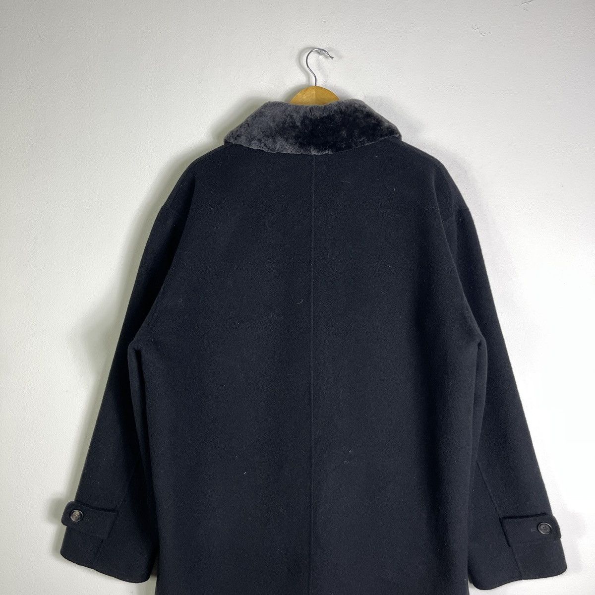 Yves Saint Laurent Yves Saint Laurent Wool &Cashmere Coat Rex Rabbit Fur Collar Size US L / EU 52-54 / 3 - 5 Thumbnail