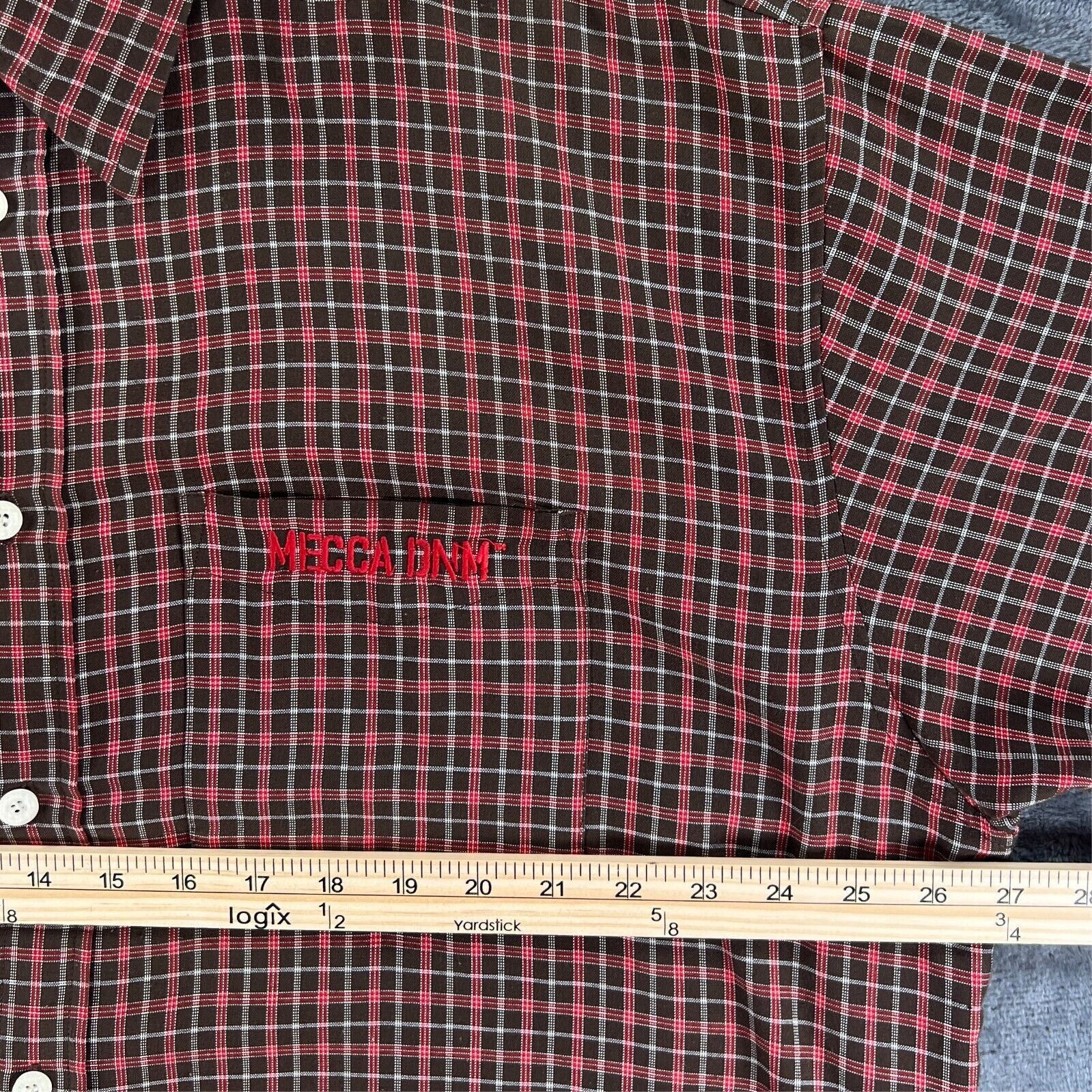 Mecca Mecca DNM Plaid Button Up Shirt Men 2XL Vintage Rap Hip Hop Size US XXL / EU 58 / 5 - 8 Thumbnail