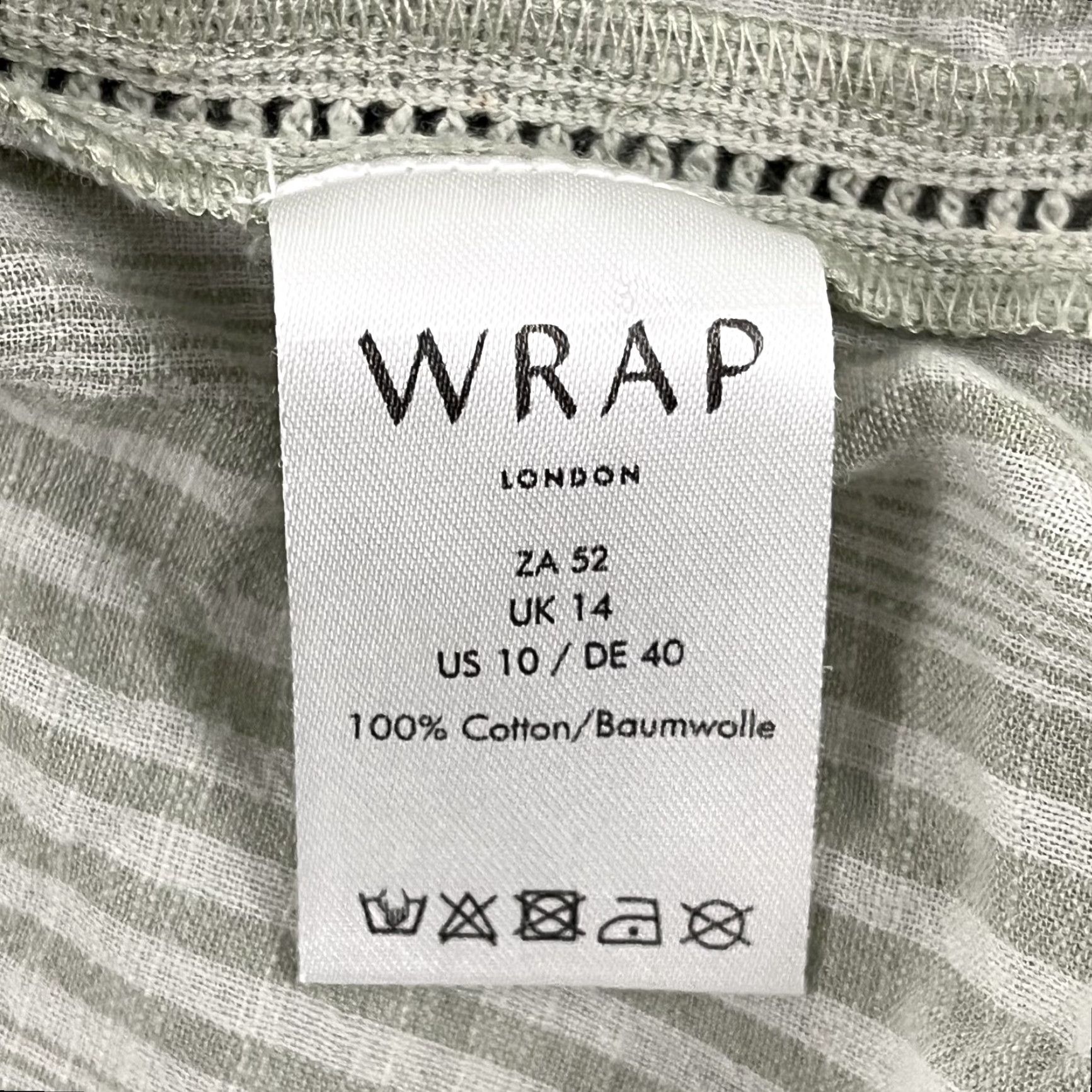 Vintage VINTAGE Wrap London Blouse Top Womens UK 14 US 10 Striped Cotton Casual Summer Spring 2020s Size L / US 10 / IT 46 - 3 Thumbnail