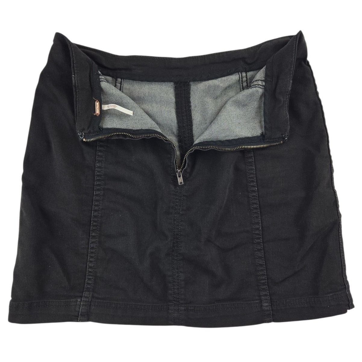 Free People Free People | Black Mini Skirt w/Exposed Seams | Size 2 Size 26" / US 2 / IT 38 - 3 Thumbnail
