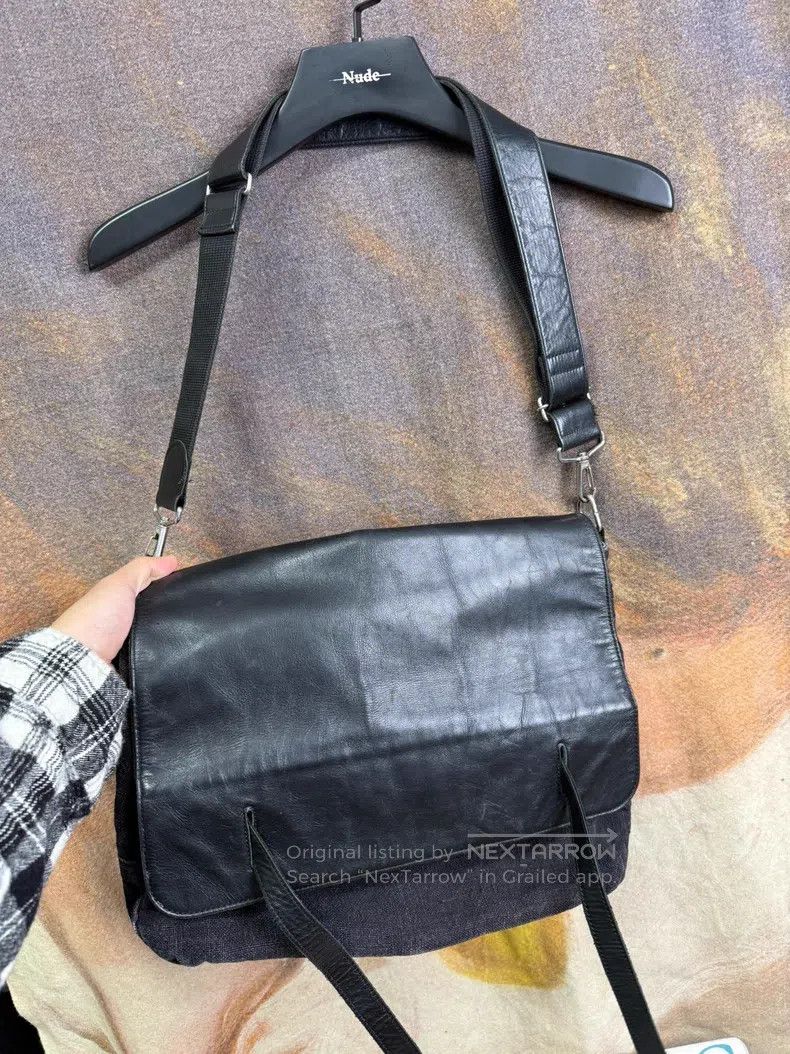 Yohji Yamamoto Yohji Yamamoto Patchwork Linen Messenger Bag Size ONE SIZE - 2 Thumbnail