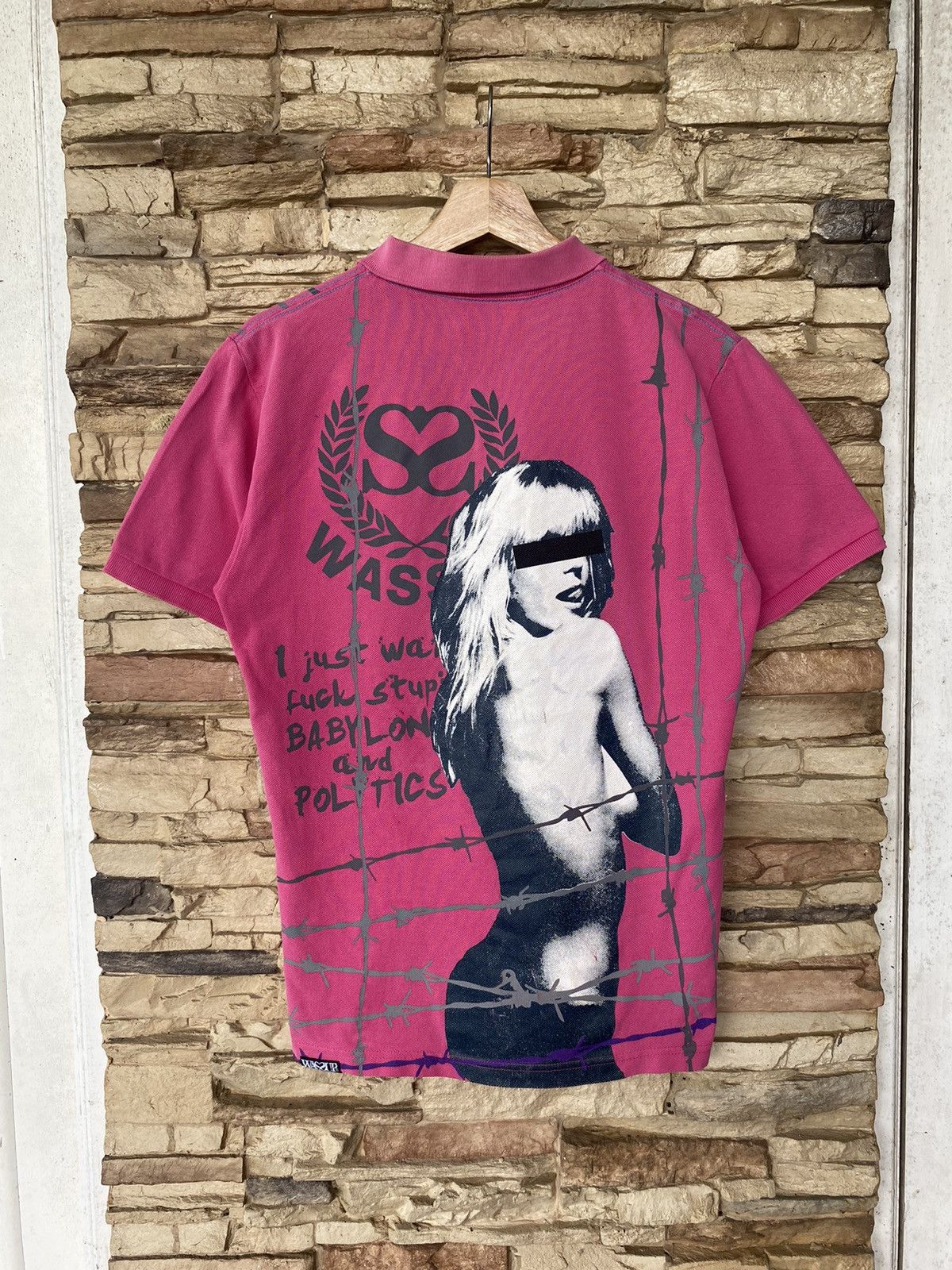 Pre-owned Hysteric Glamour X If Six Was Nine Vintage Wassup Naked Girl Polo Shirt