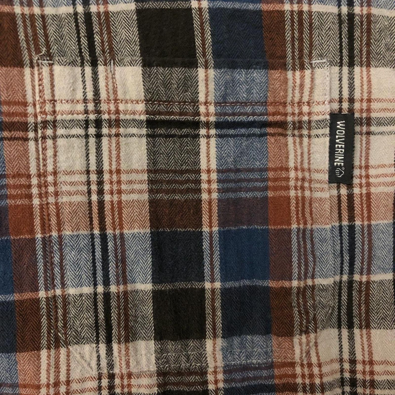 Other Plaid Wolverine Workwear Flannel Front Pocket Long Sleeve Size US XL / EU 56 / 4 - 5 Thumbnail