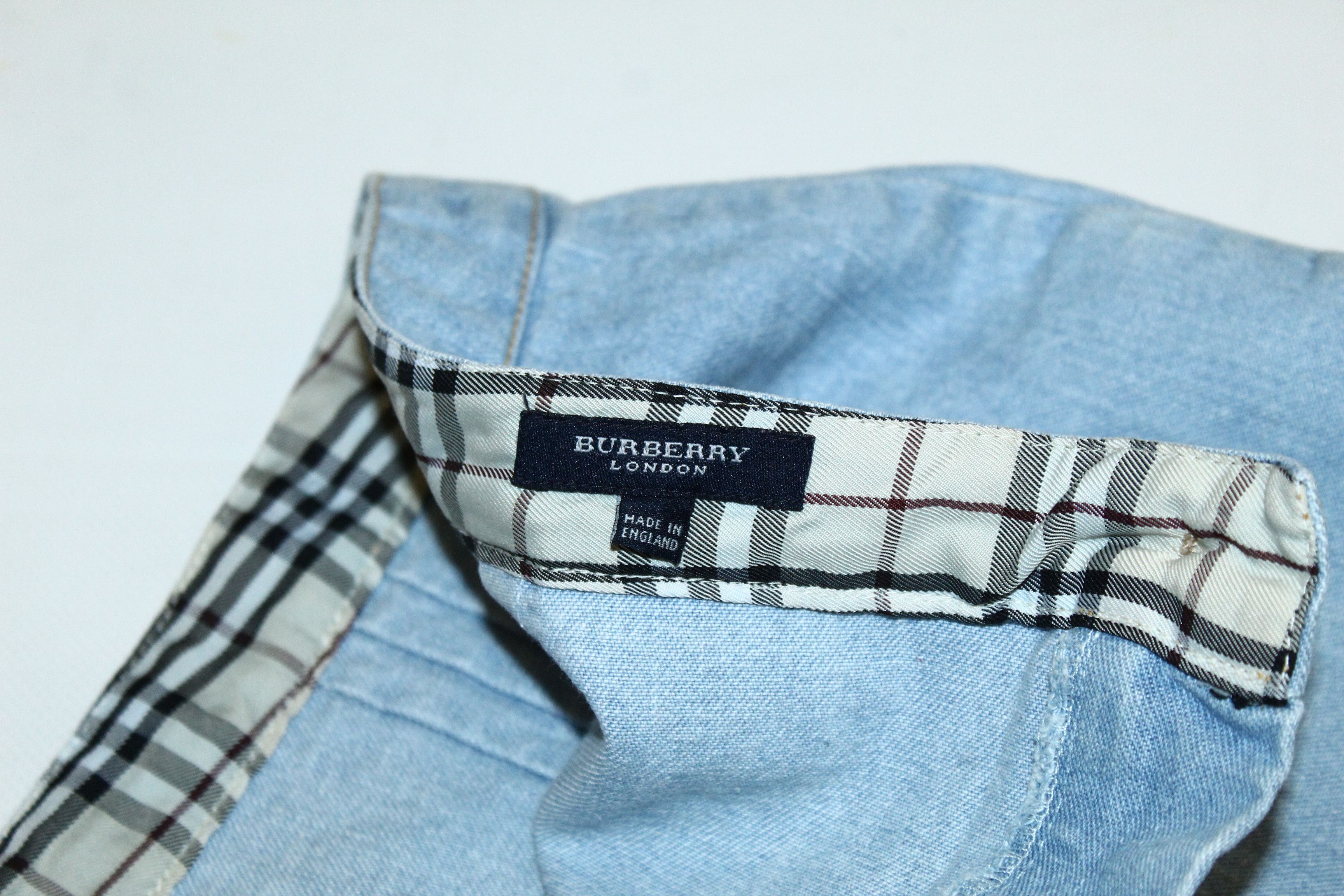 Burberry 💥Burberry London Blue Wash Denim Block Skirt Size 34" / US 12 / IT 48 - 7 Thumbnail