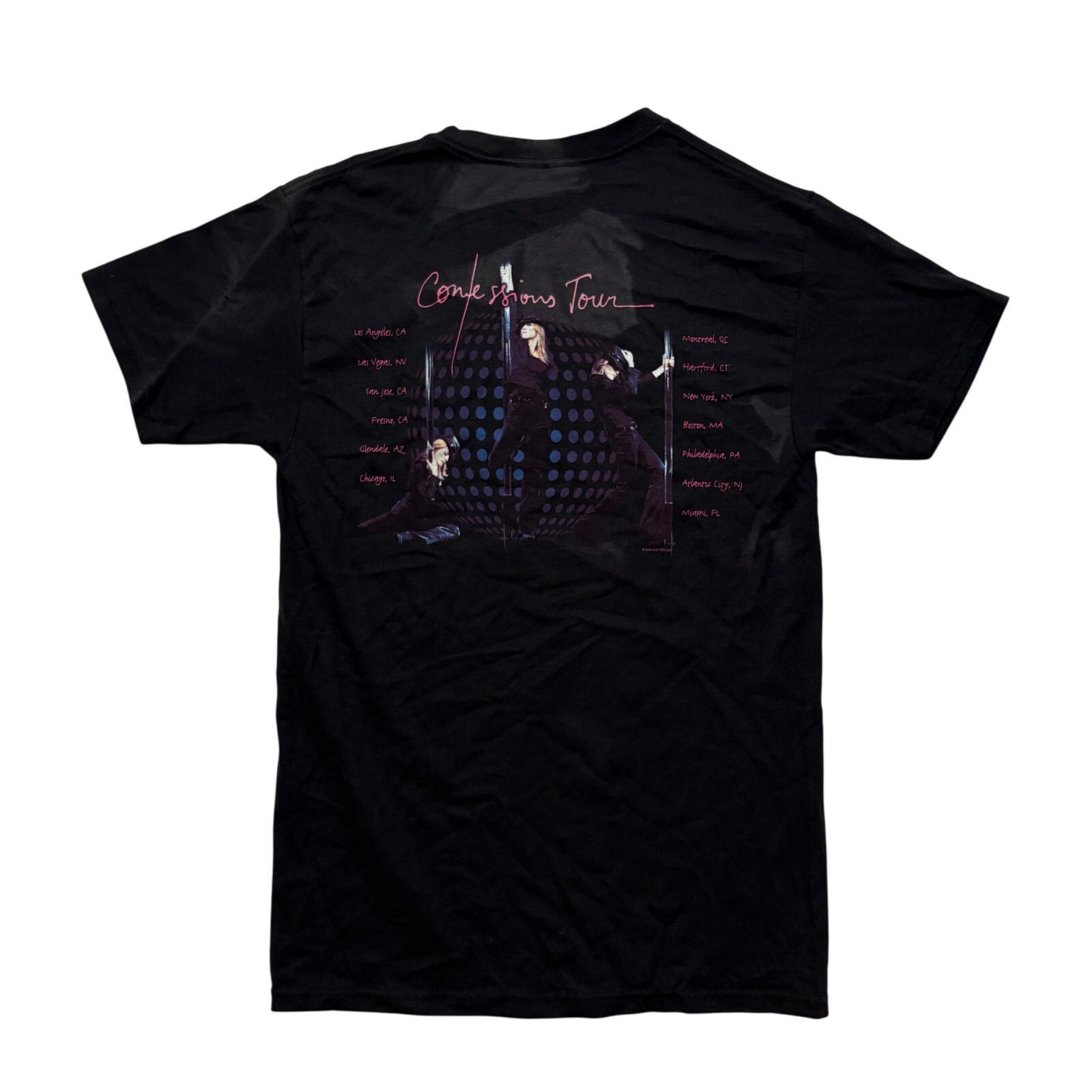 Hanes VTG Y2K 00s Madonna Confessions Tour Black Graphic T-Shirt S Size US S / EU 44-46 / 1 - 3 Thumbnail