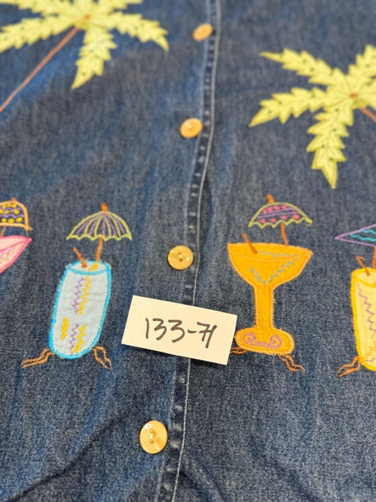 Other New Directions tropical embroidered denim button up top XL Size XL / US 12-14 / IT 48-50 - 12 Thumbnail
