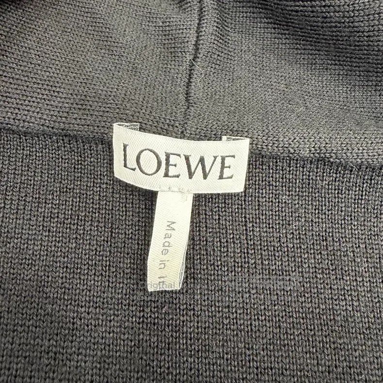 Loewe Loewe Black Wool Hooded Short Jacket with Back Logo Size XS / US 0-2 / IT 36-38 - 3 Thumbnail