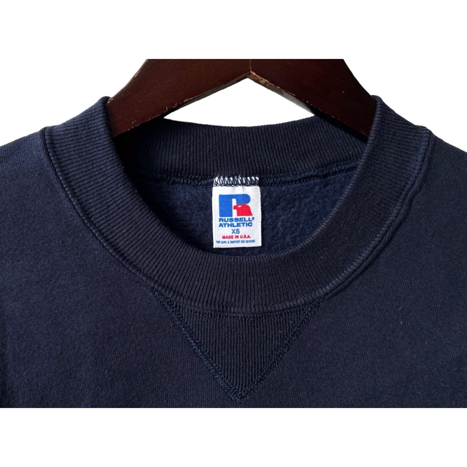 Russell Athletic VINTAGE Russell Athletic Sweatshirt Mens XS Navy Blue USA Made 80s Crewneck Pullover Cotton Blend NWT NOS Long Sleeve Redefined Size US XS / EU 42 / 0 - 4 Thumbnail