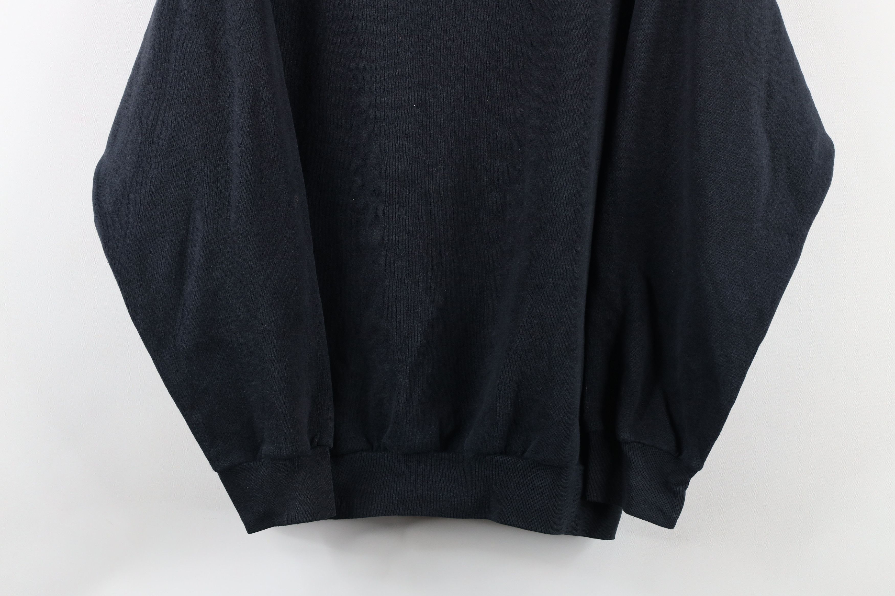 Vintage Vintage 90s Streetwear Blank Crewneck Sweatshirt Black Size US L / EU 52-54 / 3 - 3 Thumbnail
