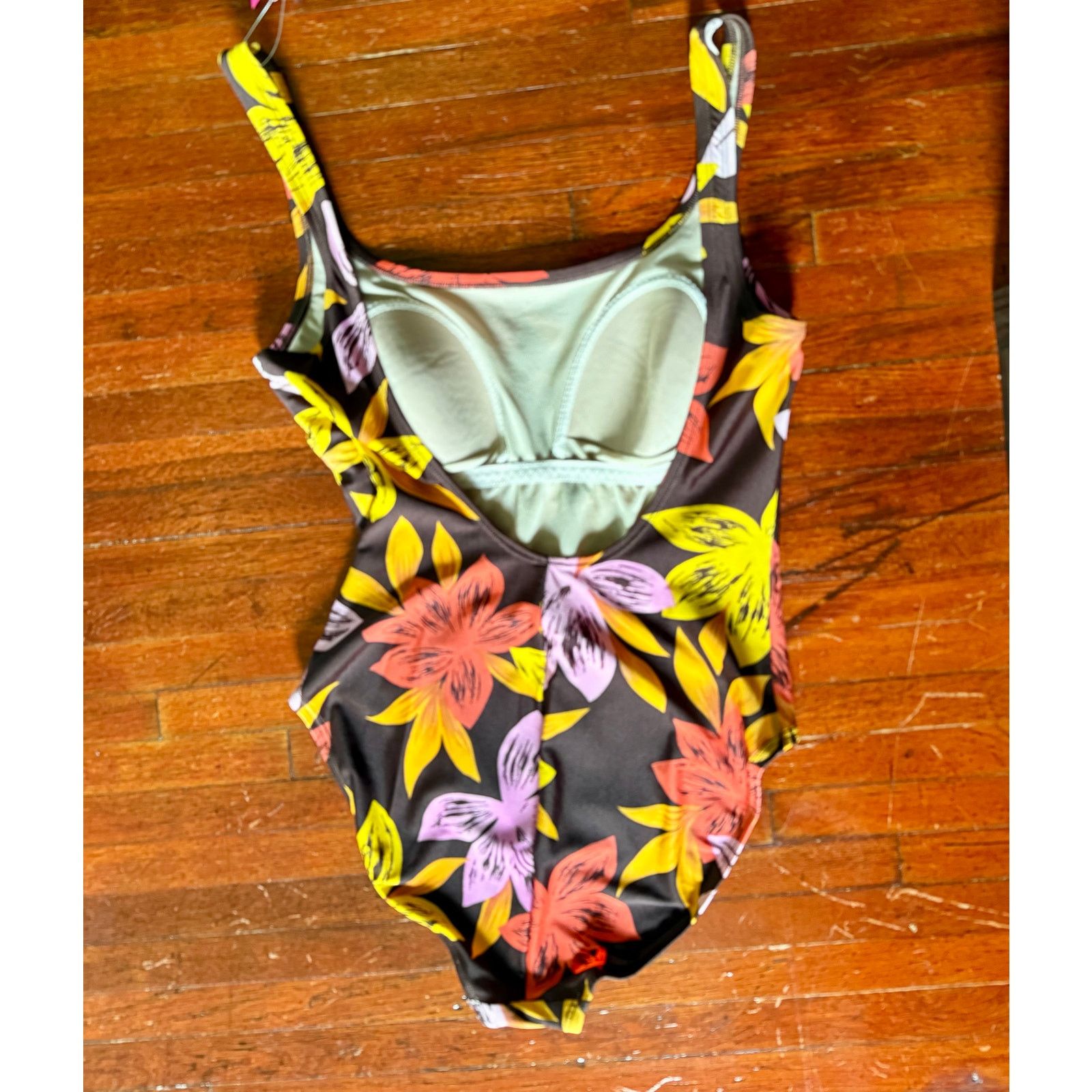 Speedo Vintage Speedo Yellow Brown Fronds Leaf Swim Suit Large XL Size L / US 10 / IT 46 - 2 Thumbnail