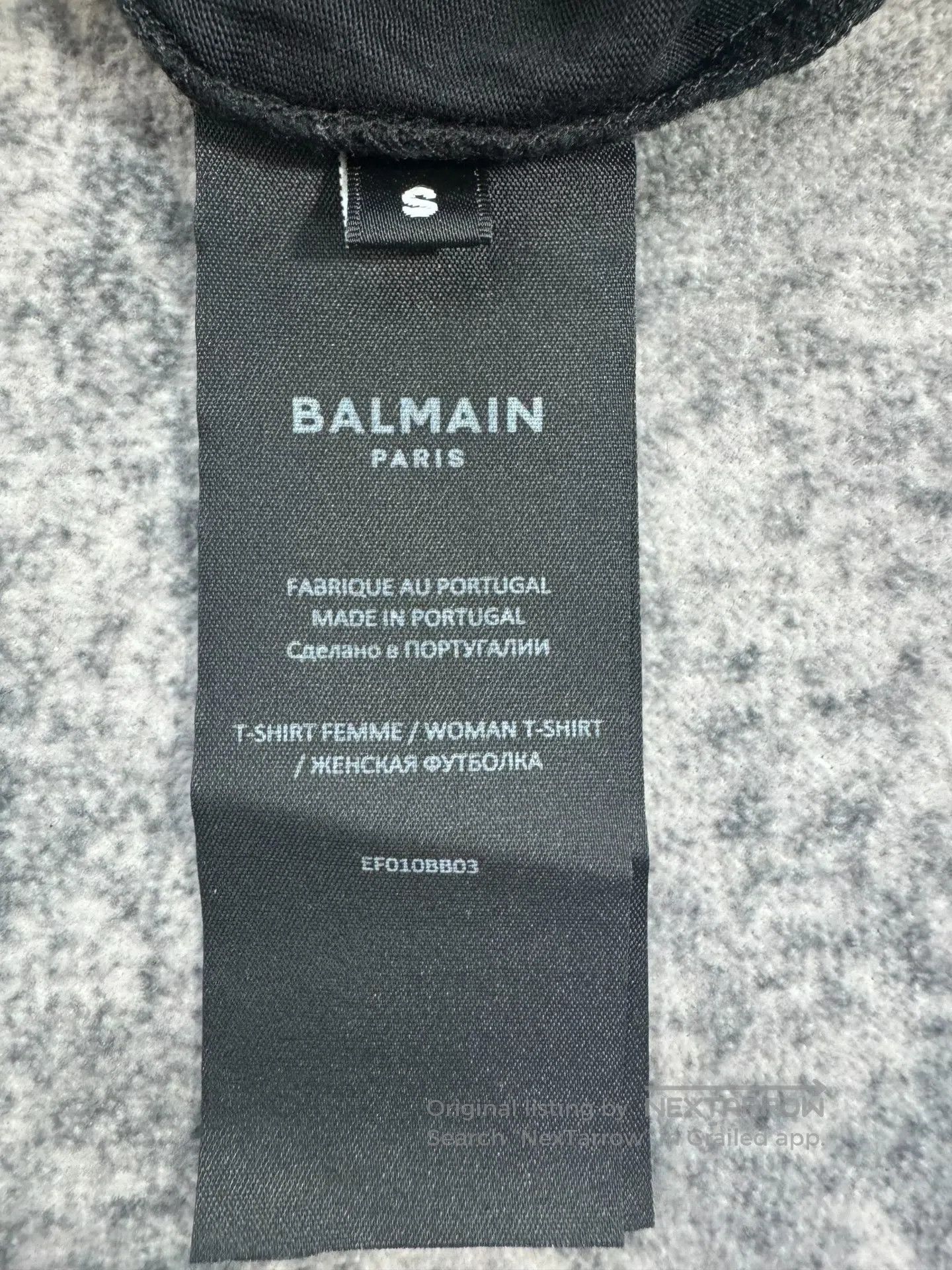 Balmain BALMAIN Rhinestone logo short-sleeve T-shirt| Size S / US 4 / IT 40 - 6 Thumbnail
