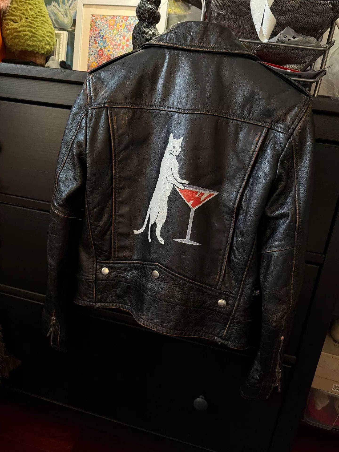 Saint Laurent Paris Saint Laurent 2017 Leather Jacket Cat Martini Size US M / EU 48-50 / 2 - 1 Thumbnail