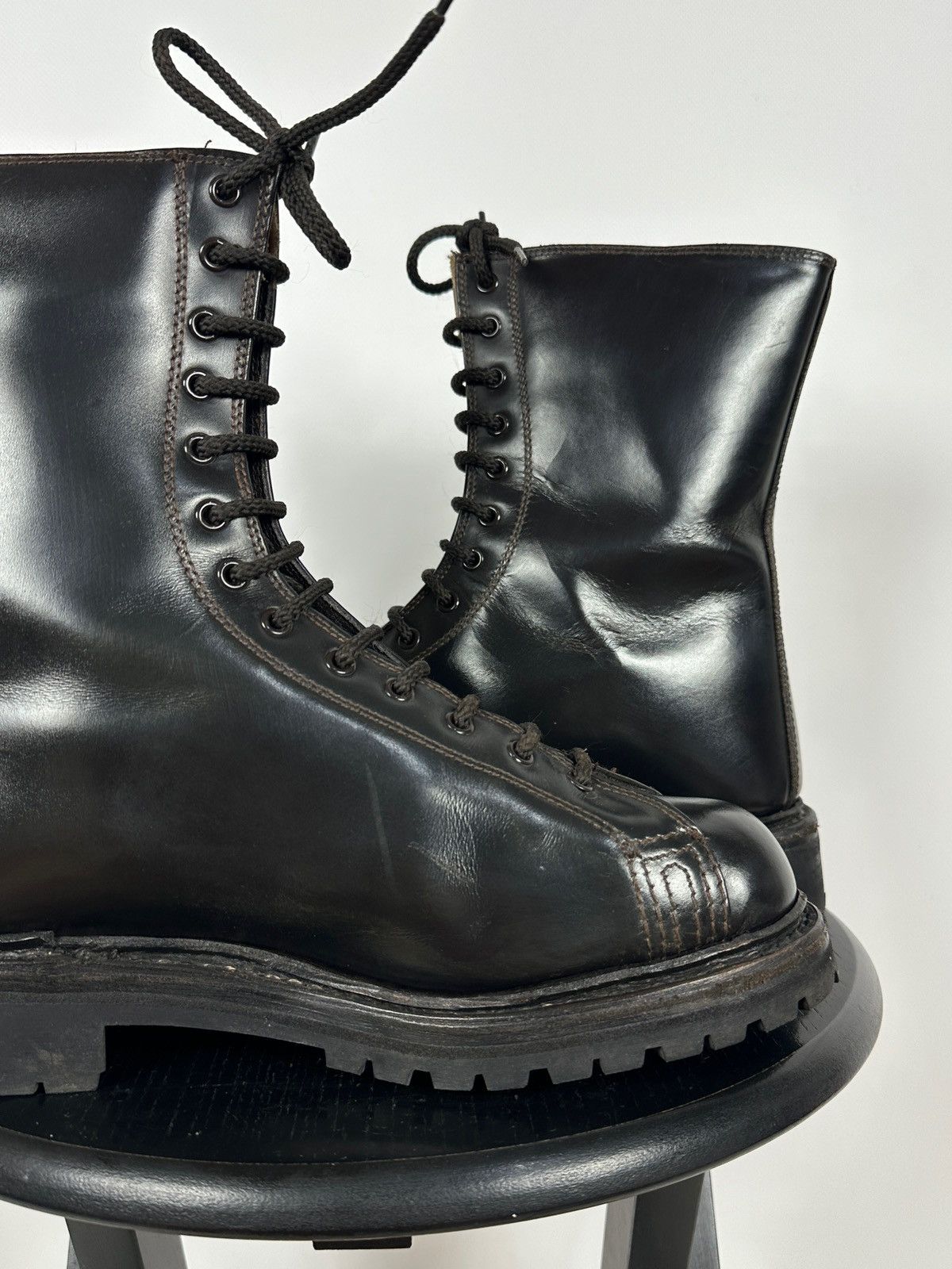 Vintage Vintage Italy Army Paratrooper Combat Brown Leather Boots Size US 8 / EU 41 - 18 Thumbnail