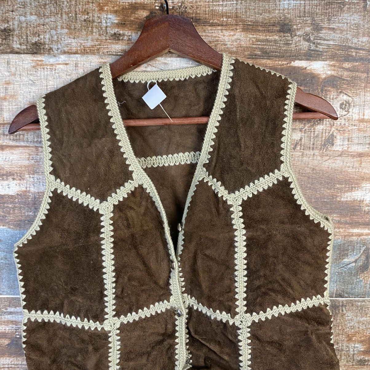 Leather DL Japan handmade leather vintage Brown Vest #C1136 Size US XS / EU 42 / 0 - 5 Thumbnail