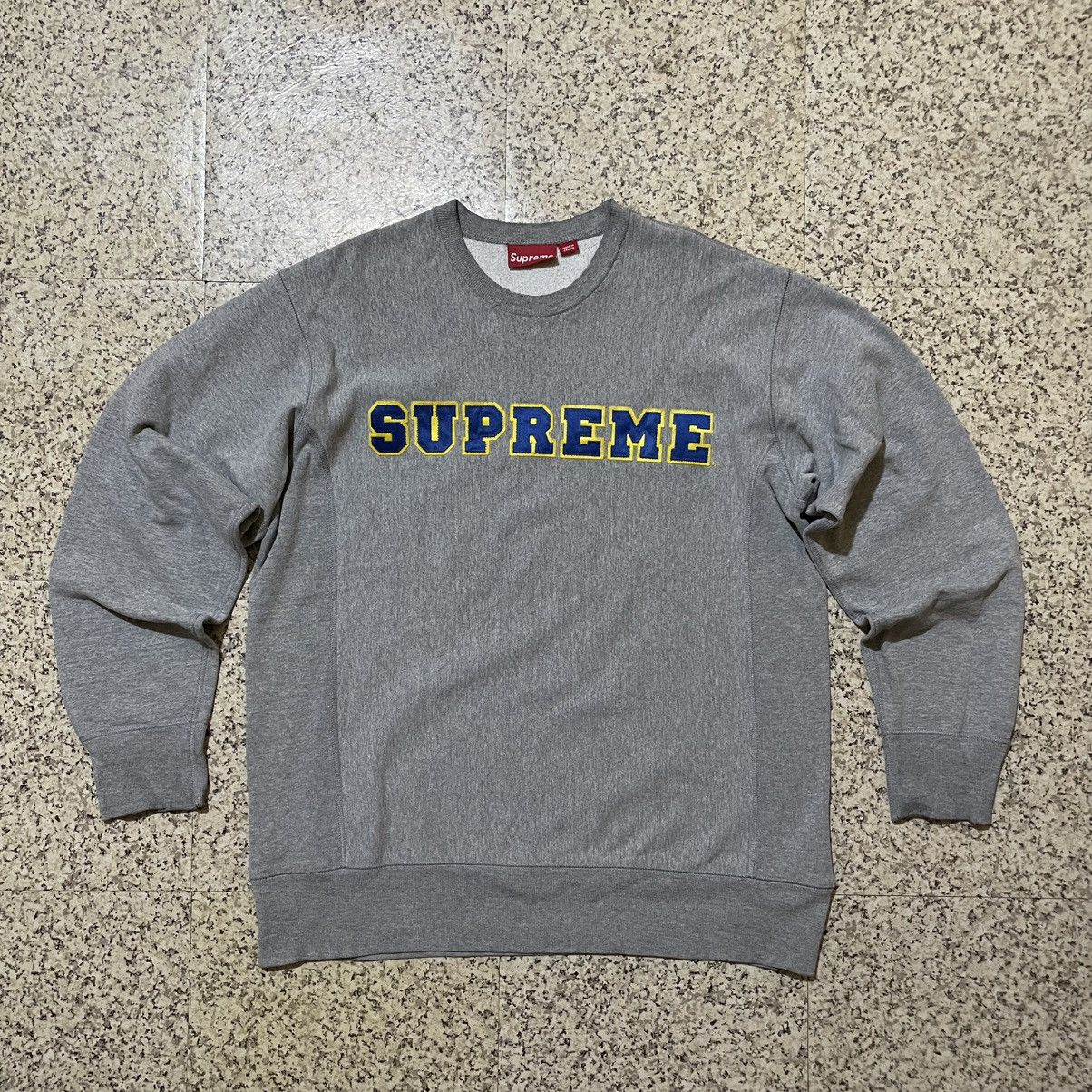 Supreme Vintage Supreme College Crewneck Sweatshirt Heather Grey Size US L / EU 52-54 / 3 - 1 Thumbnail