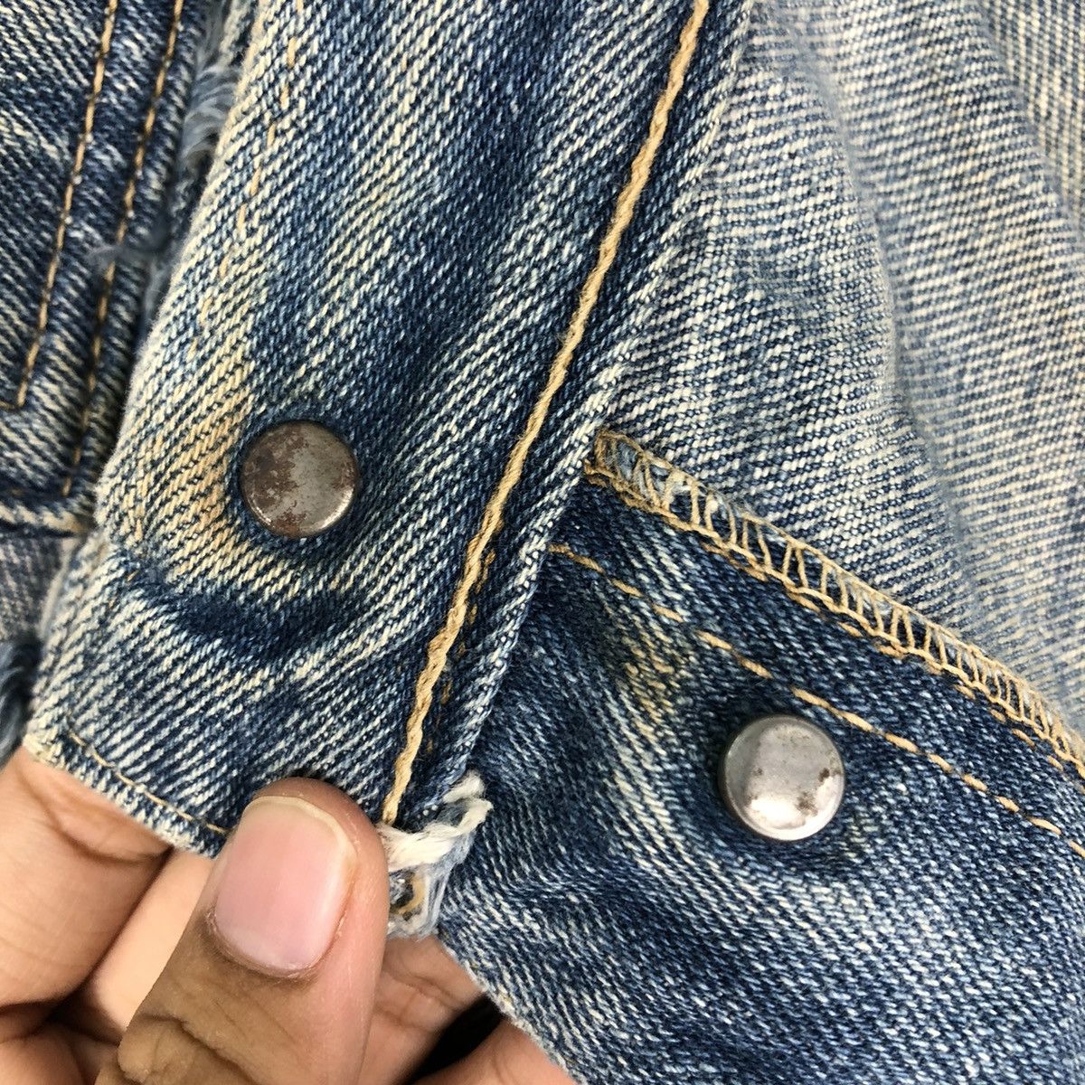Japanese Brand 🔥VINTAGE BOWCUT FLARE DENIM PATCHWORK DESIGN ISSEY MIYAKE Size US 30 / EU 46 - 16 Thumbnail