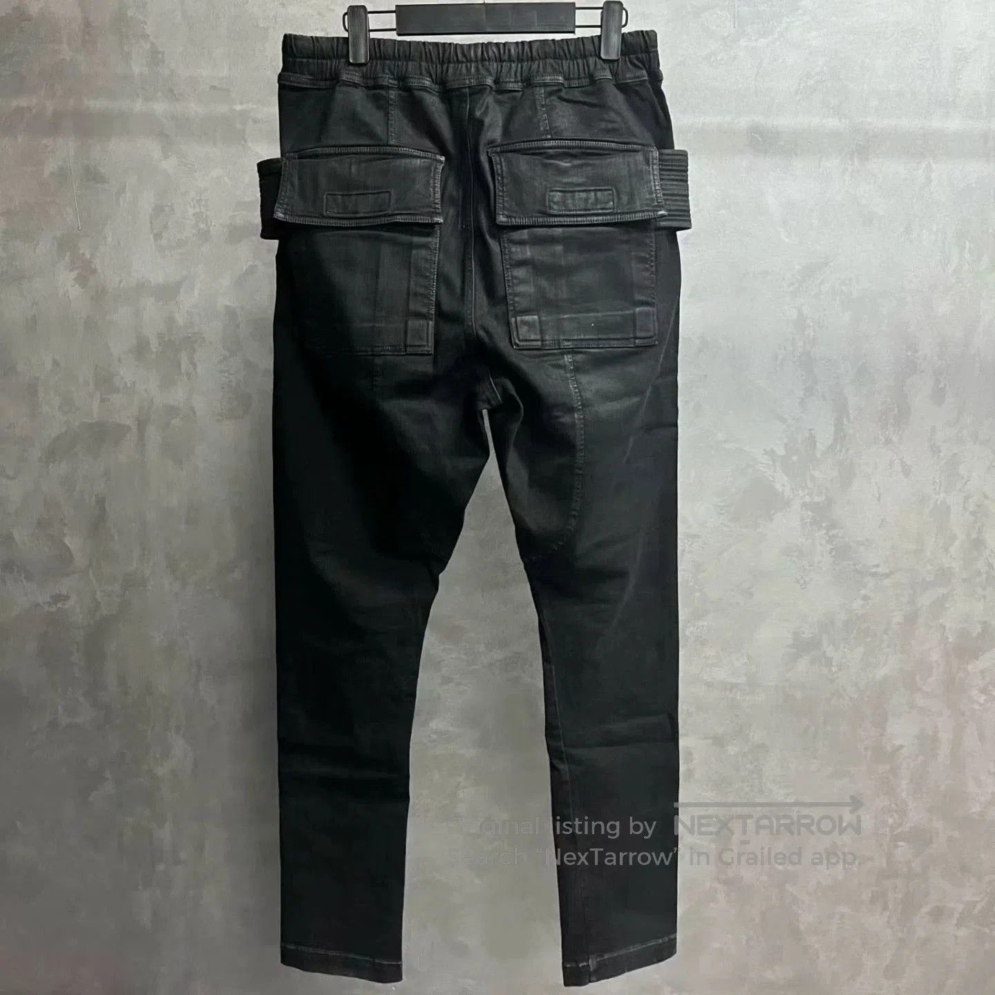 Rick Owens black drawstring cargo pants by rick owens. Size US 27 - 5 Thumbnail