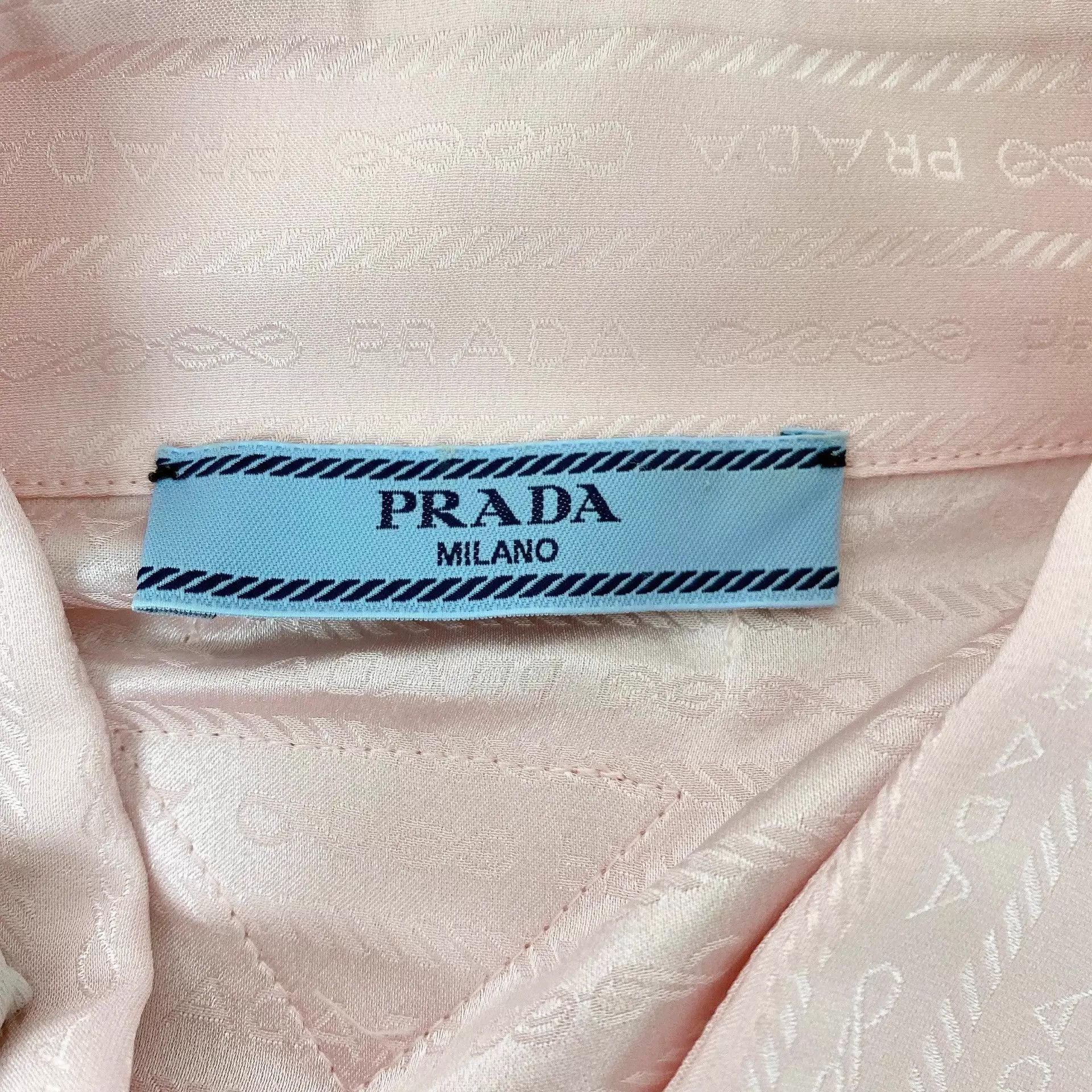 Prada Prada Pink Full Logo Top 40 Size S / US 4 / IT 40 - 6 Thumbnail