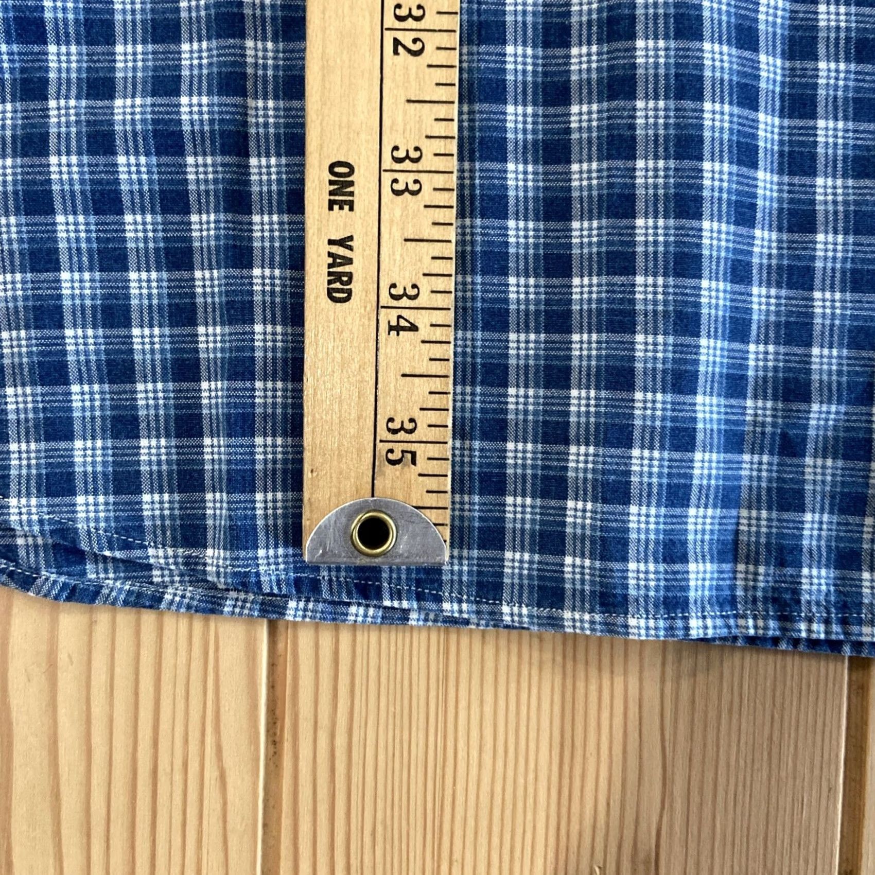 Ralph Lauren Ralph Lauren Indigo Oxford Blue Plaid Short Sleeve Button-Down Shirt 2XLT Mens Size US XXL / EU 58 / 5 - 4 Thumbnail