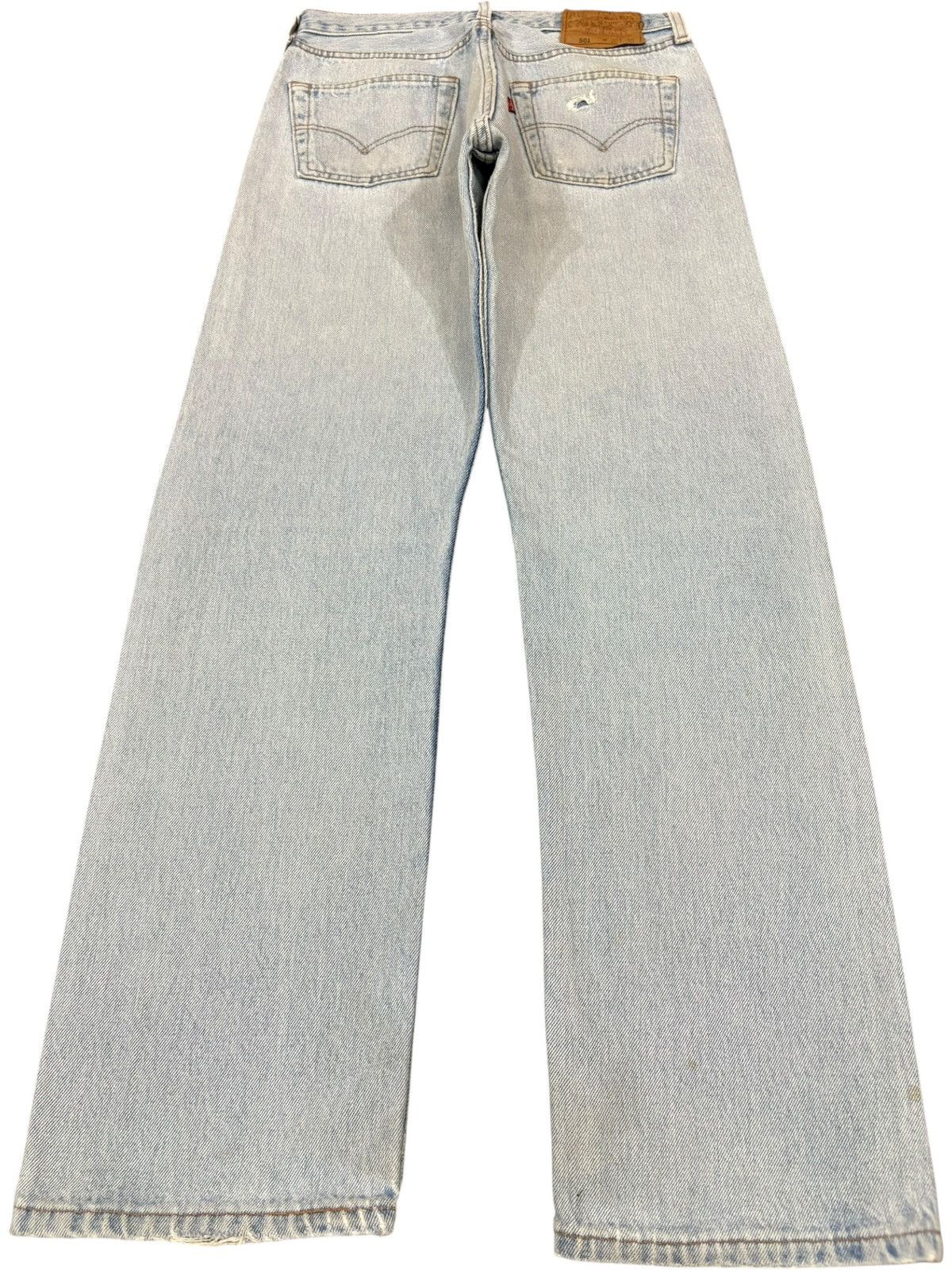 Levi's Vintage 90s Levis 501 Light Wash Distressed Loose Jeans Size US 30 / EU 46 - 2 Thumbnail