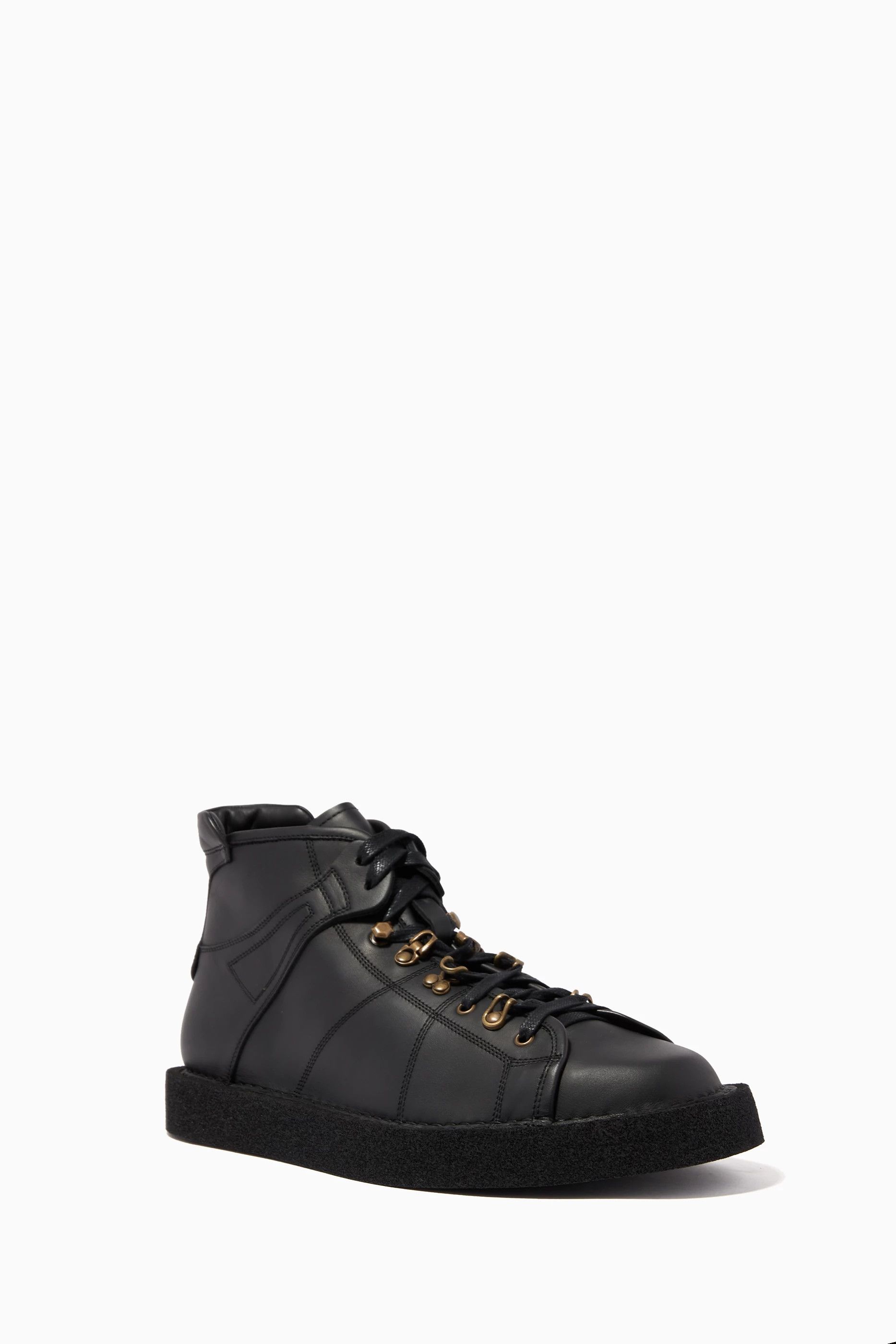 Dolce & Gabbana o1y0125 Leather Ankle Boots in Black Size US 11 / EU 44 - 2 Thumbnail