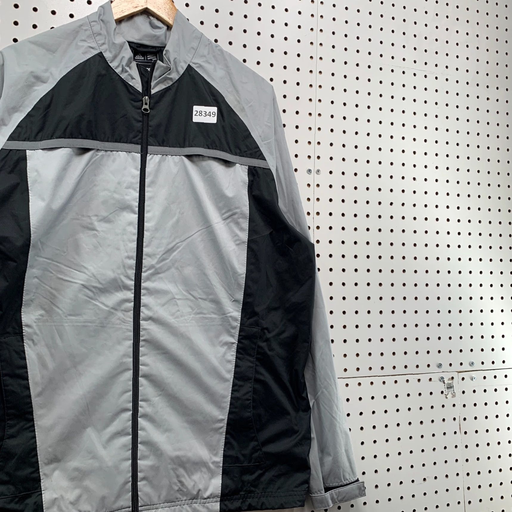 Adidas Adidas Golf Windbreaker Jacket Gray Black Clima Proof Mens L Vented 25x29 Jacket Size US L / EU 52-54 / 3 - 4 Thumbnail