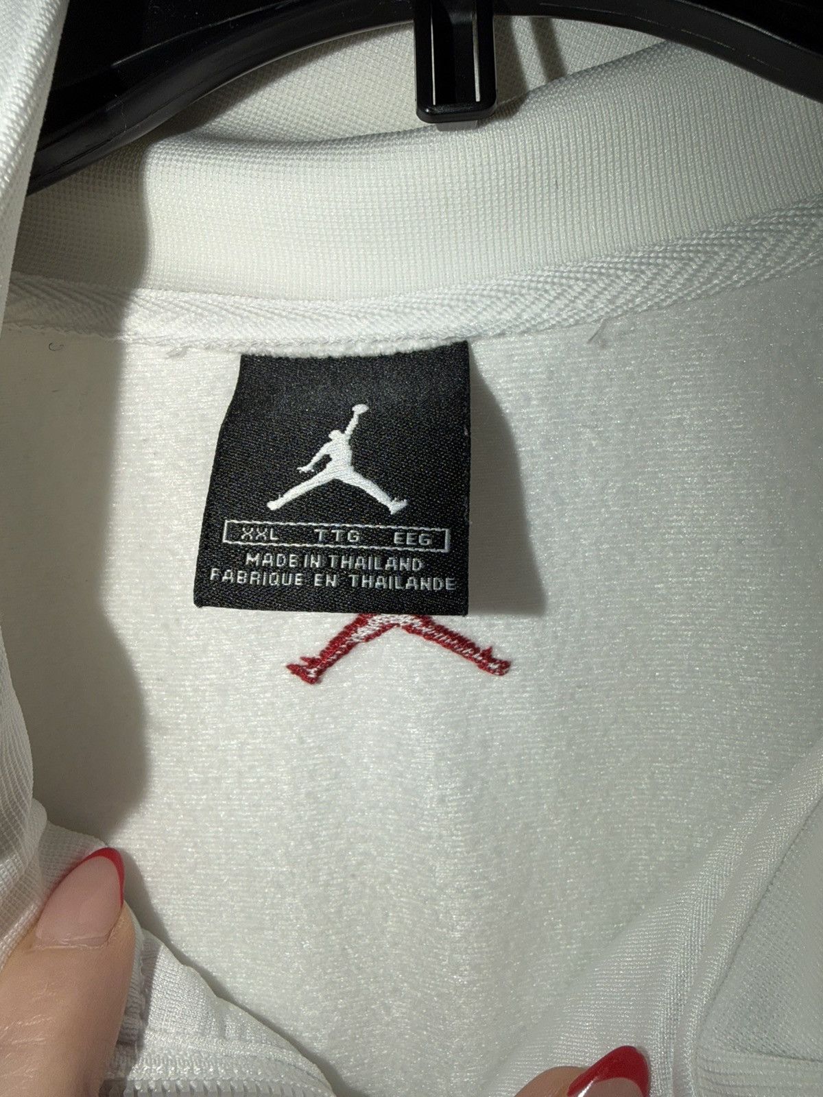 Nike White/Red/Blck Nike Air Jordan Full-zip Track Jacket Size 2X Size US XXL / EU 58 / 5 - 3 Thumbnail