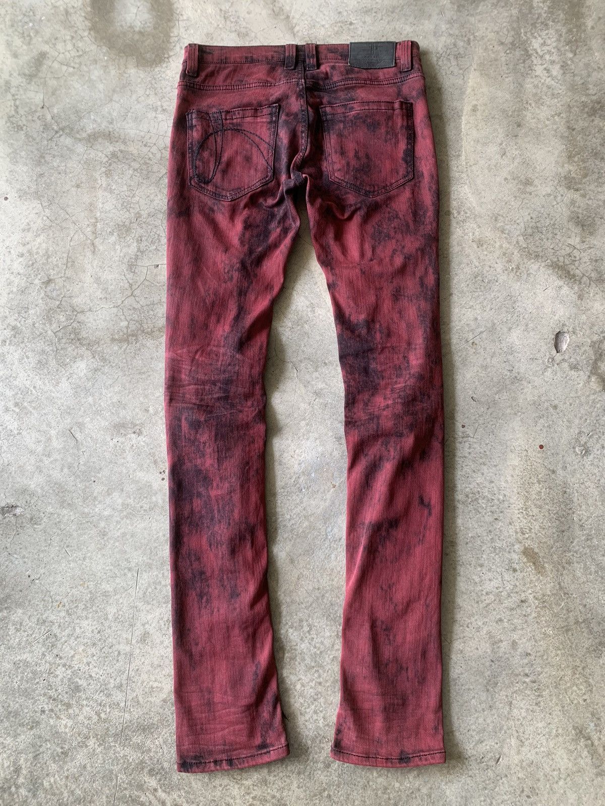 Japanese Brand NO ID. Blood Ripped Skinny Jeans Size US 31 - 2 Thumbnail