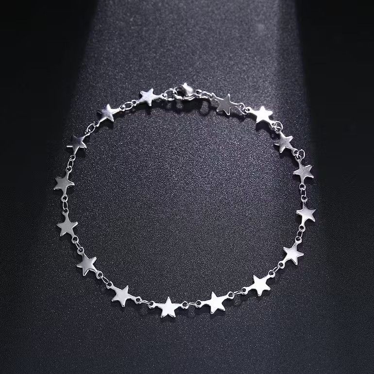 Vintage Stainless Steel Stars Chain Bracelets Size ONE SIZE - 3 Thumbnail