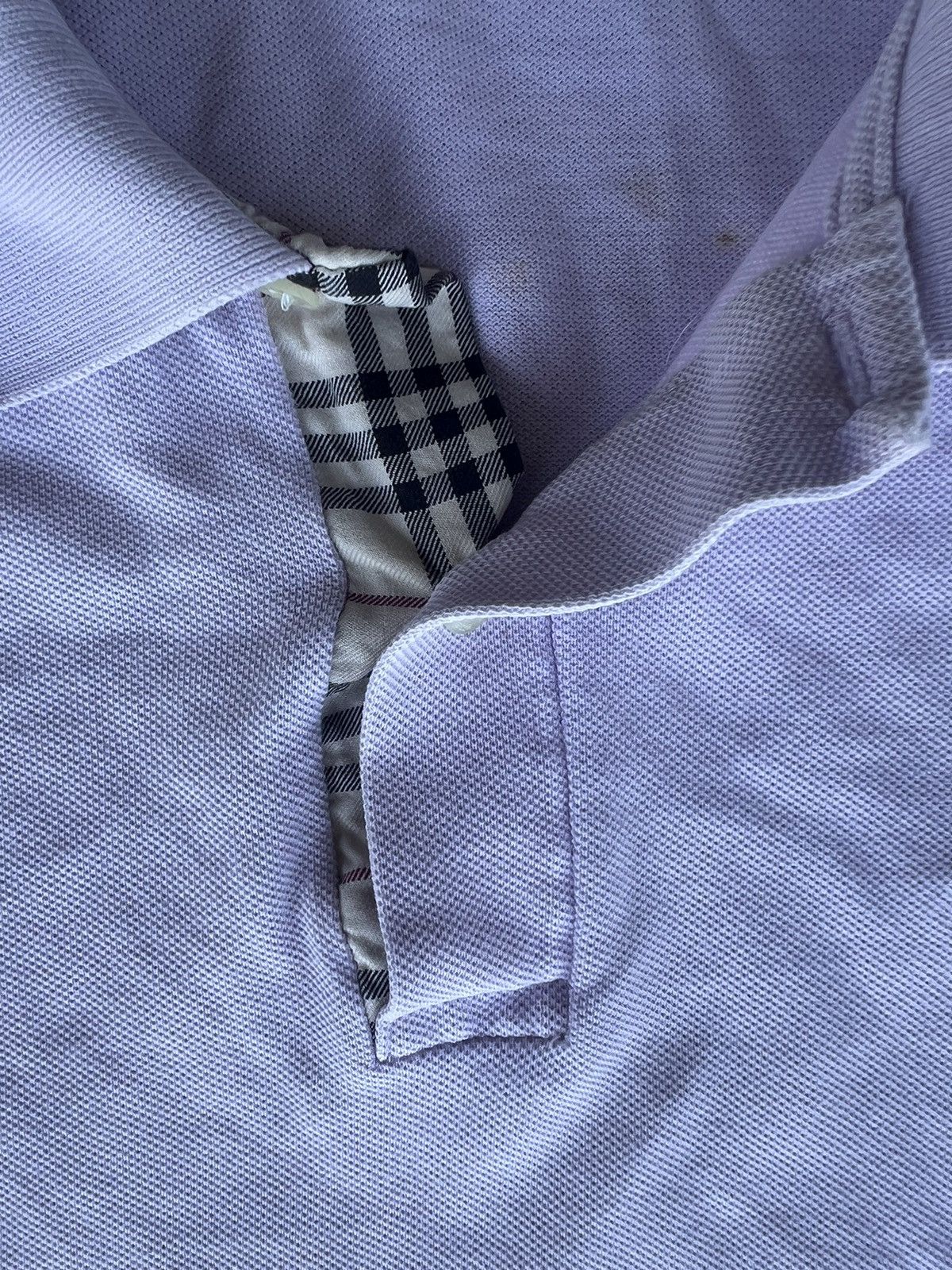 Burberry × Vintage Vintage Burberry Lavender Polo Size US L / EU 52-54 / 3 - 3 Thumbnail