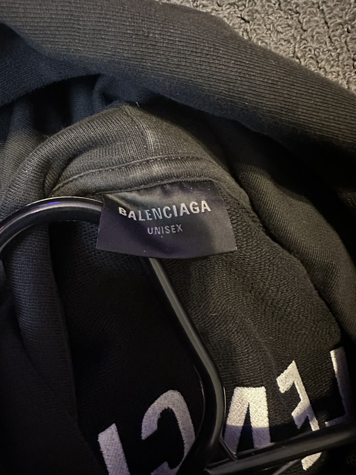 Balenciaga Plain Logo Hoodie