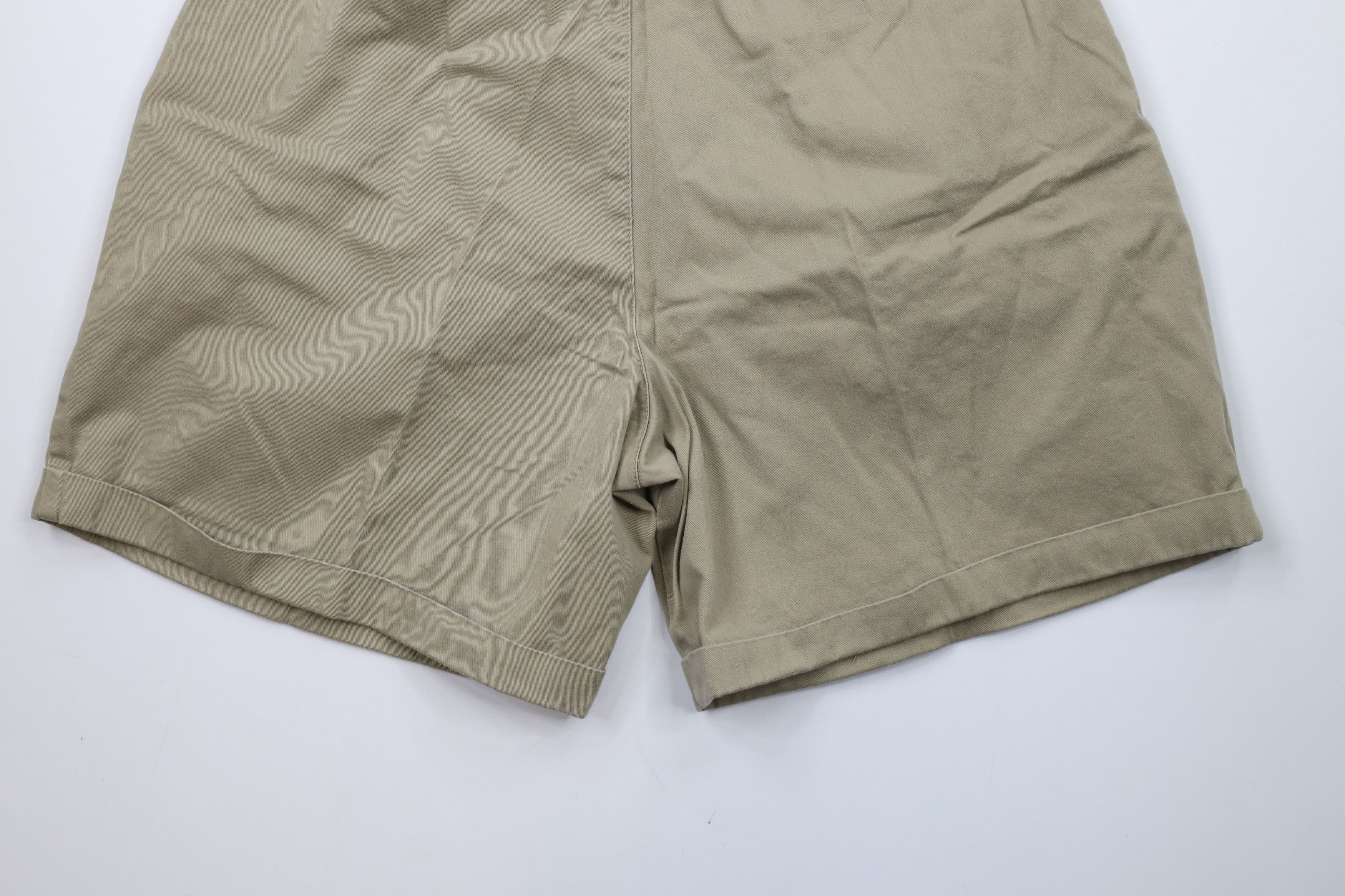 Eddie Bauer × Vintage Vintage 90s Eddie Bauer Cuffed Pleated Bermuda Safari Shorts Size 38" / US 16 / IT 52 - 10 Thumbnail