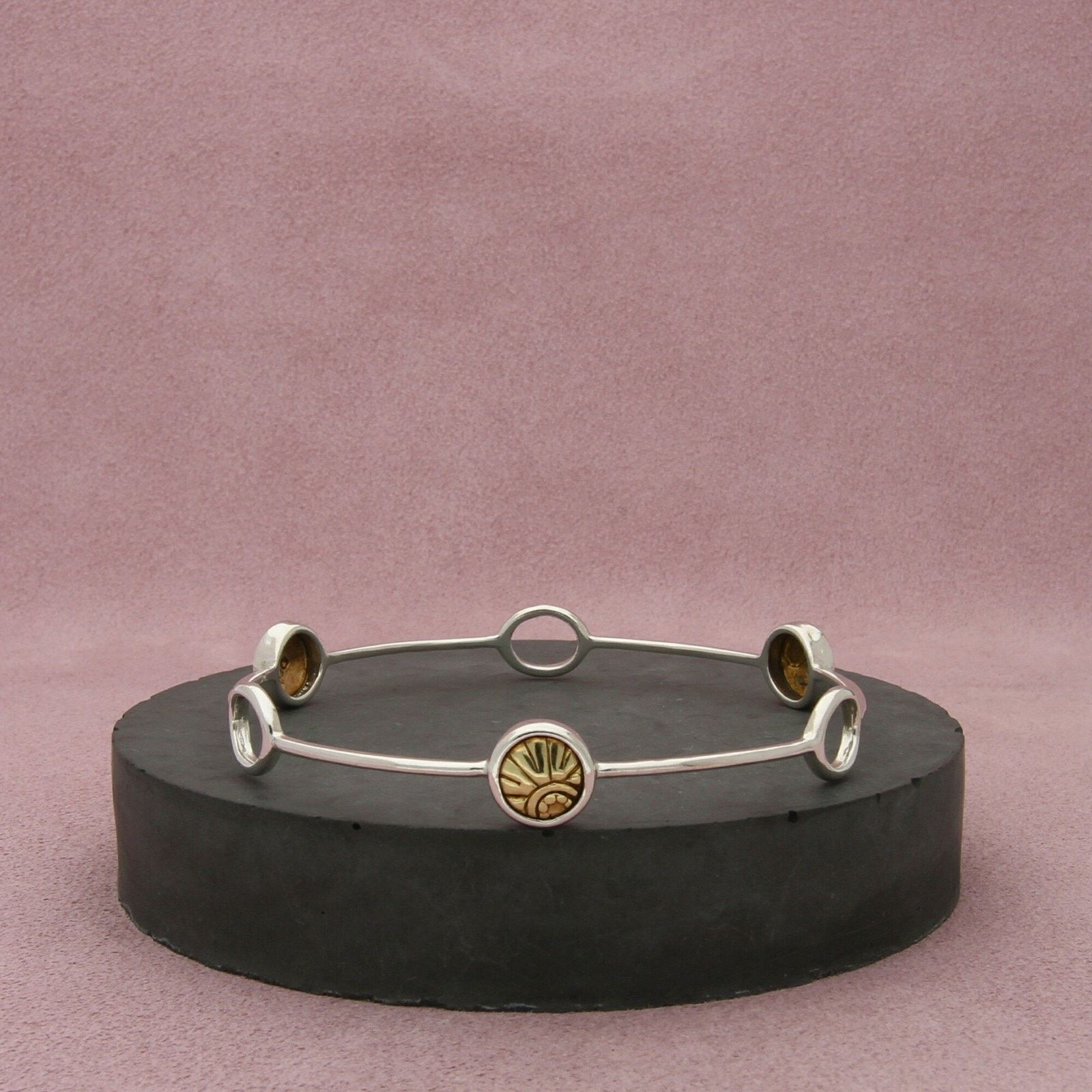 Sterling Silver silpada sterling silver & brass stack bracelet size 8.25in Size ONE SIZE - 1 Thumbnail