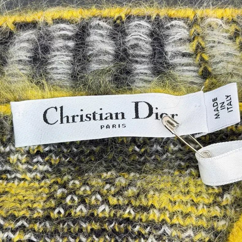 Dior Dior Yellow plaid horsehair sweater Size XXS / US 00 / IT 34 - 5 Thumbnail