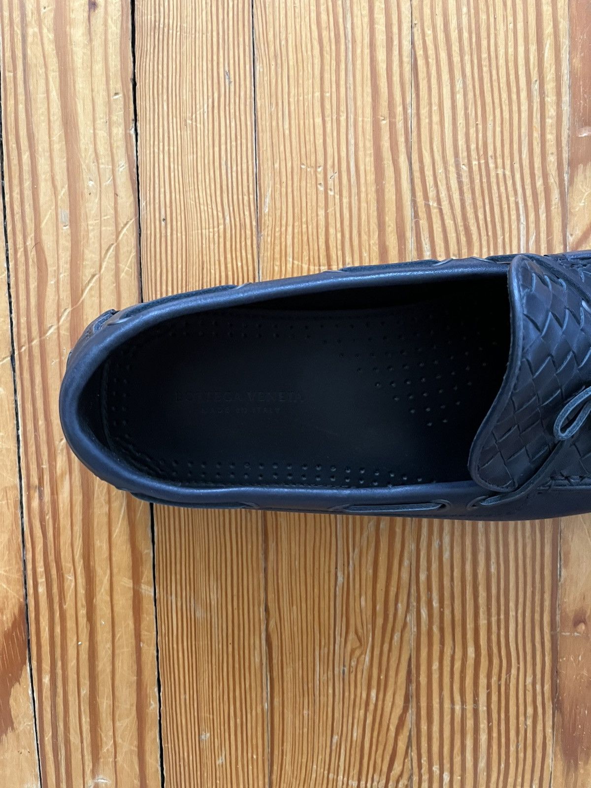 Bottega Veneta Bottega Veneta Intrecciato Woven Boat Driving Loafer Navy Size US 8.5 / EU 41-42 - 7 Thumbnail