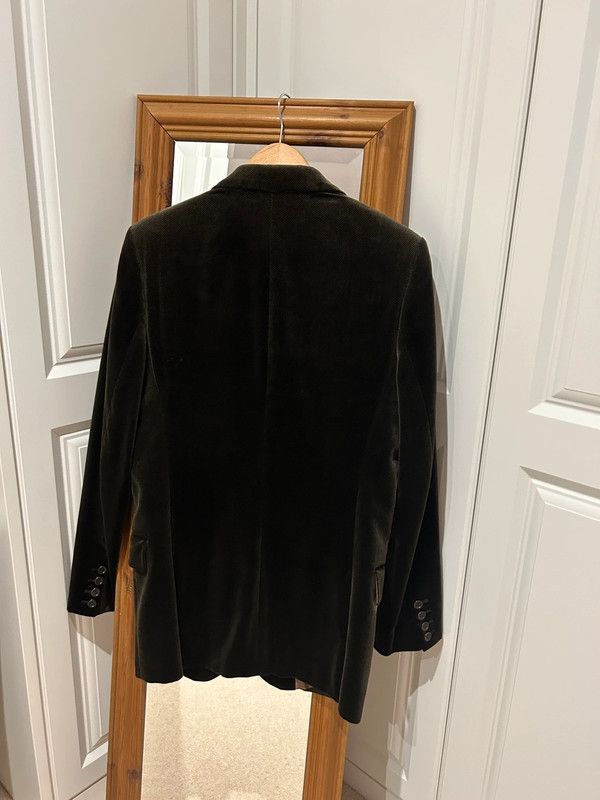 Paul & Joe Velvet dark green herringbone blazer Size US S / EU 44-46 / 1 - 2 Thumbnail