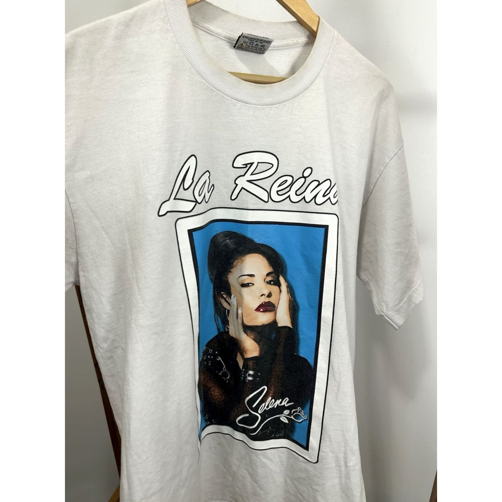 Vintage VTG Selena Quintanilla La Reina Rap Hip Hop Heavy Cotton T-Shirt XL White Mens Shirt Size US XL / EU 56 / 4 - 5 Thumbnail