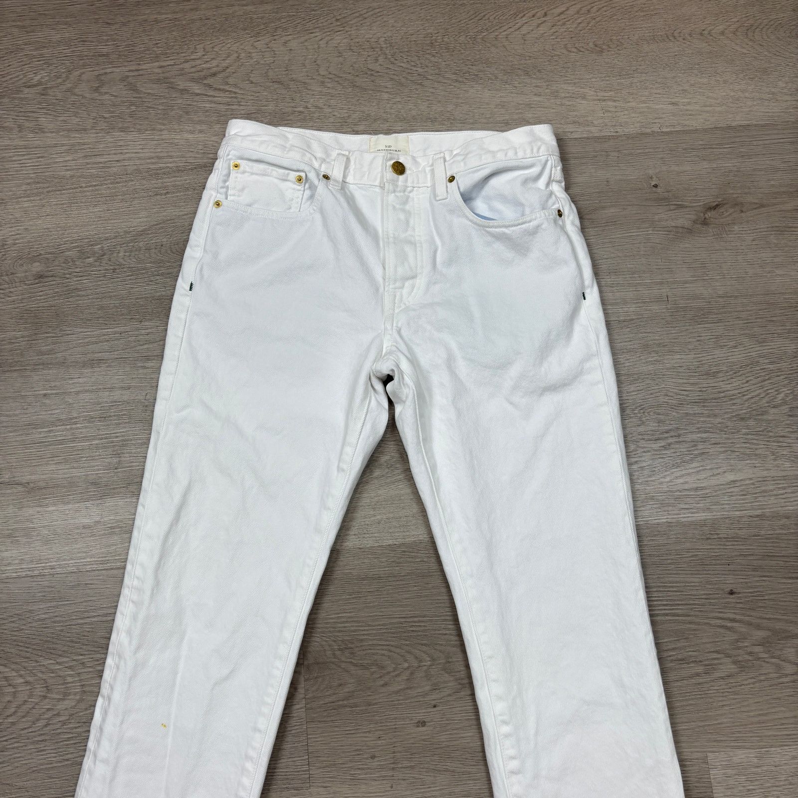 Sid Mashburn $175 Sid Mashburn Slim Straight Jean White Denim Men's 31x30 Size US 31 - 2 Thumbnail